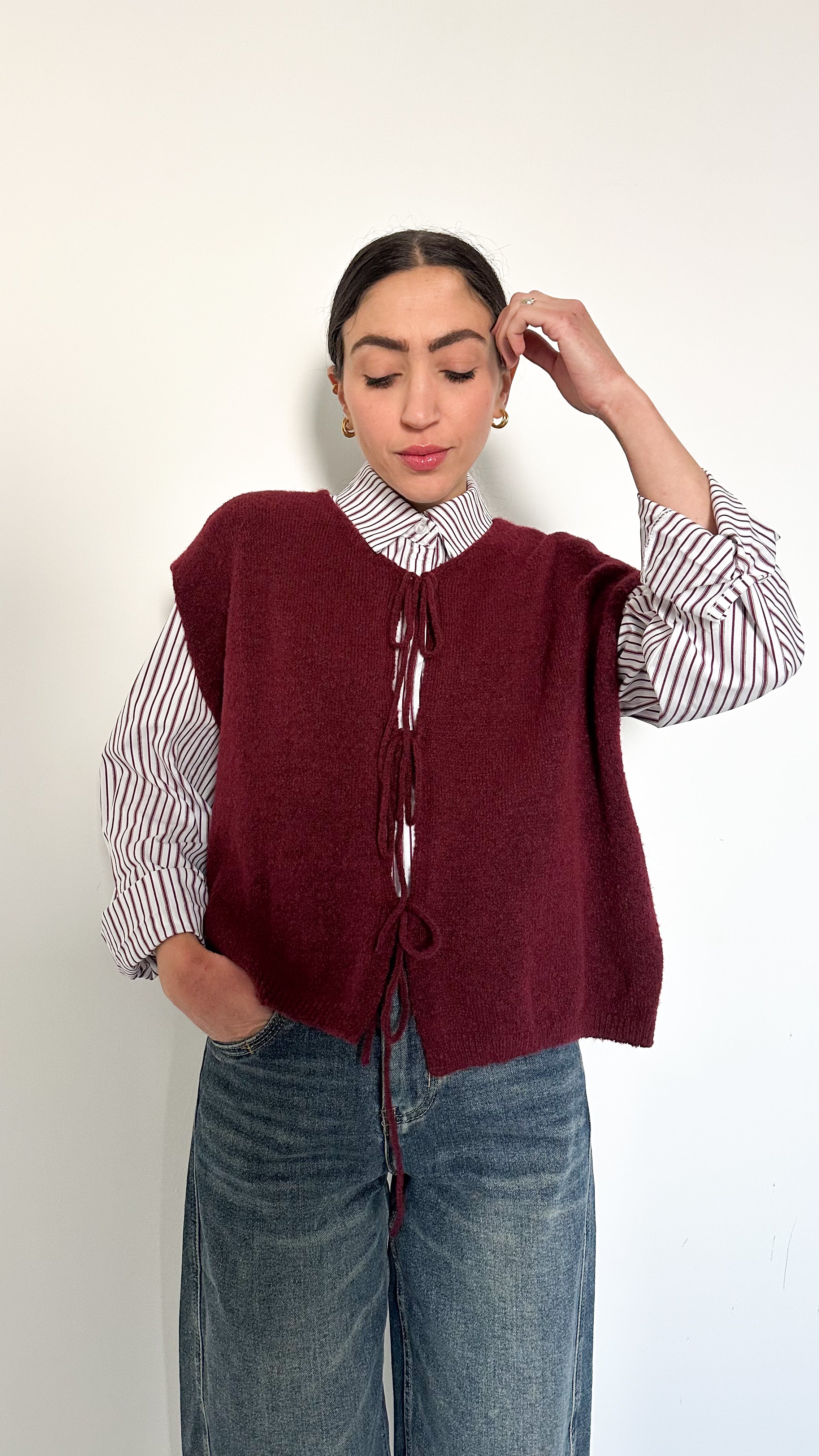 Gilet Bordeaux Con Fiocchi