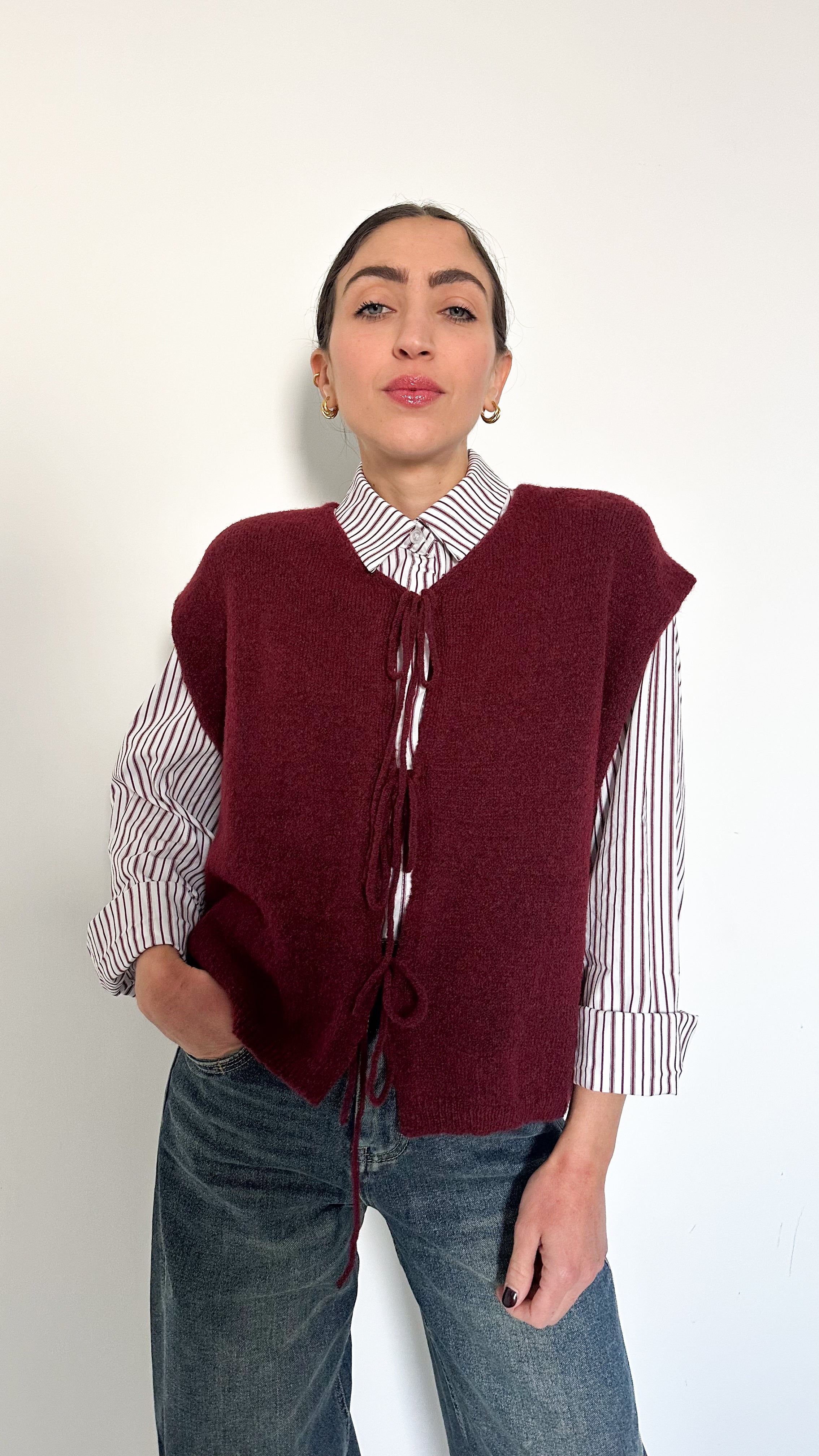Gilet Bordeaux Con Fiocchi