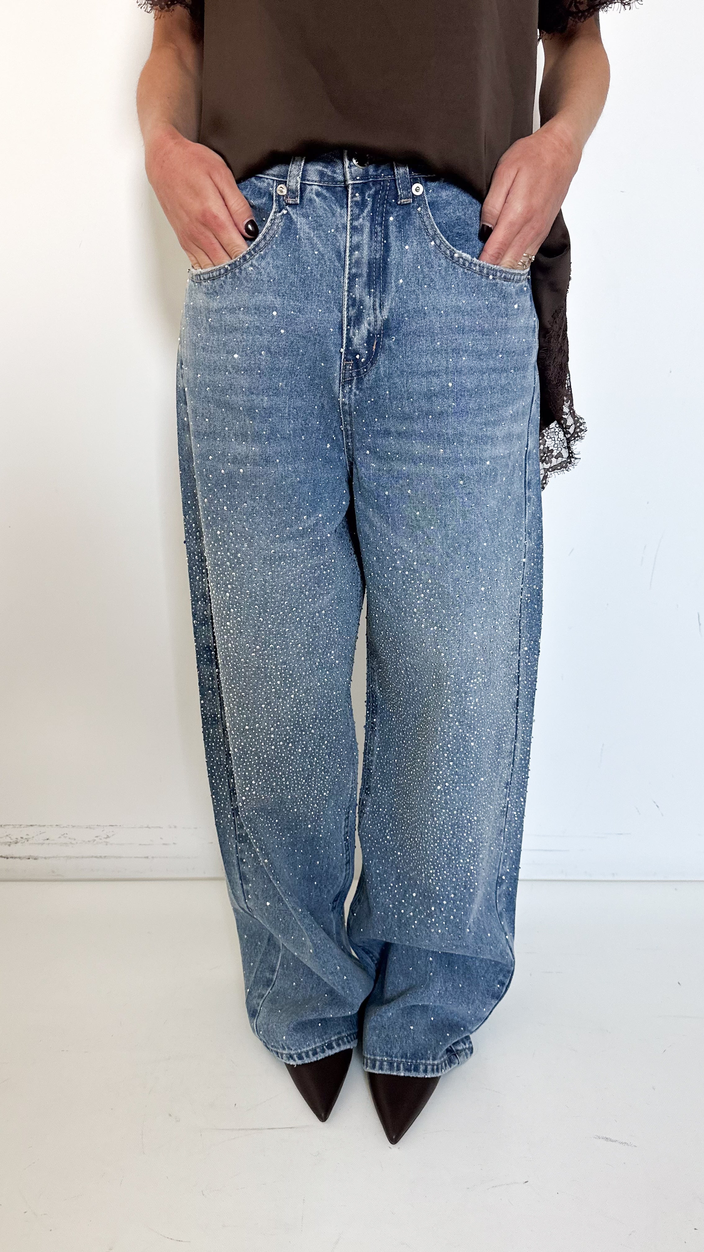 Jeans Con Strass