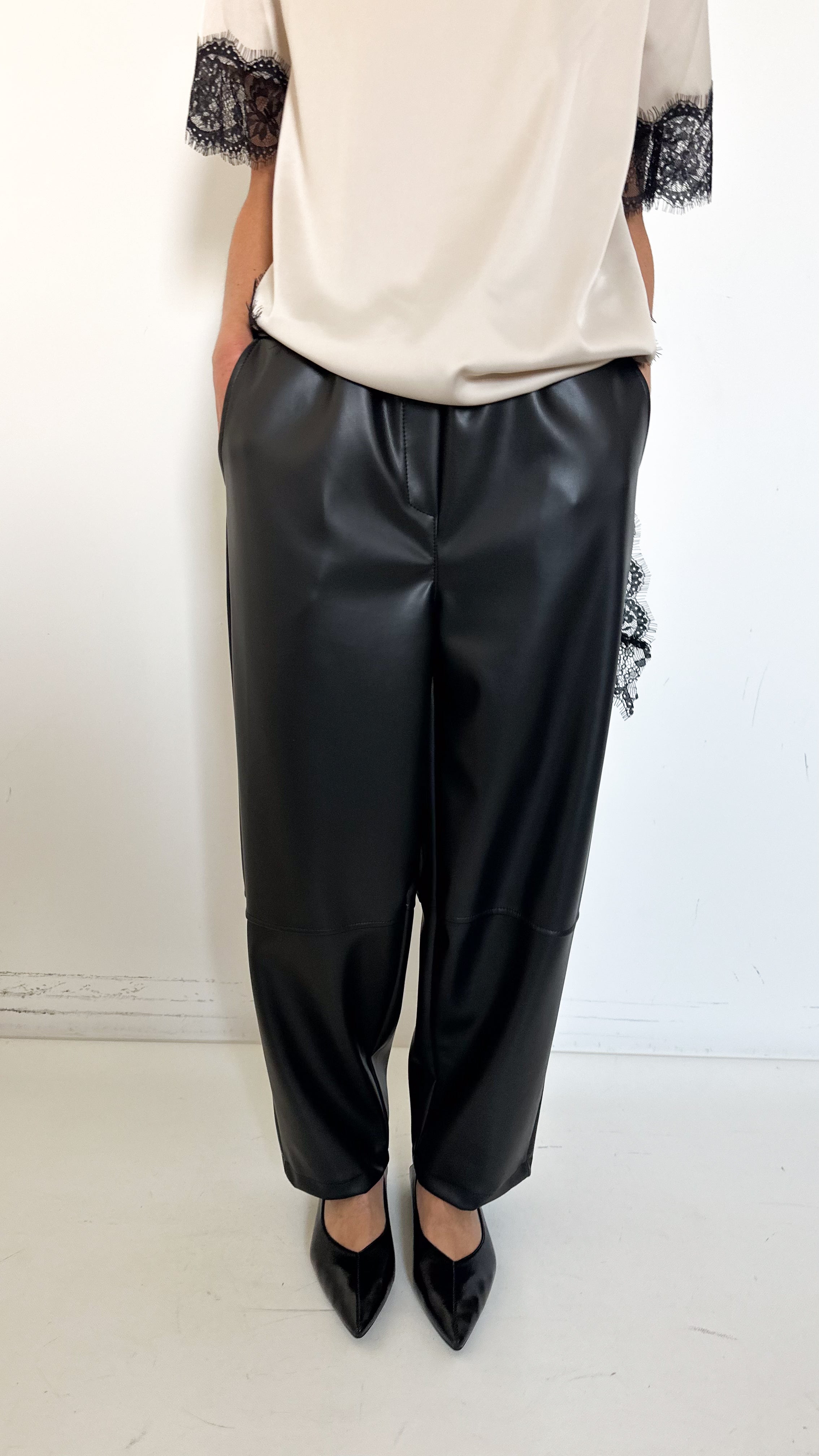 Pantaloni Balloon In Ecopelle