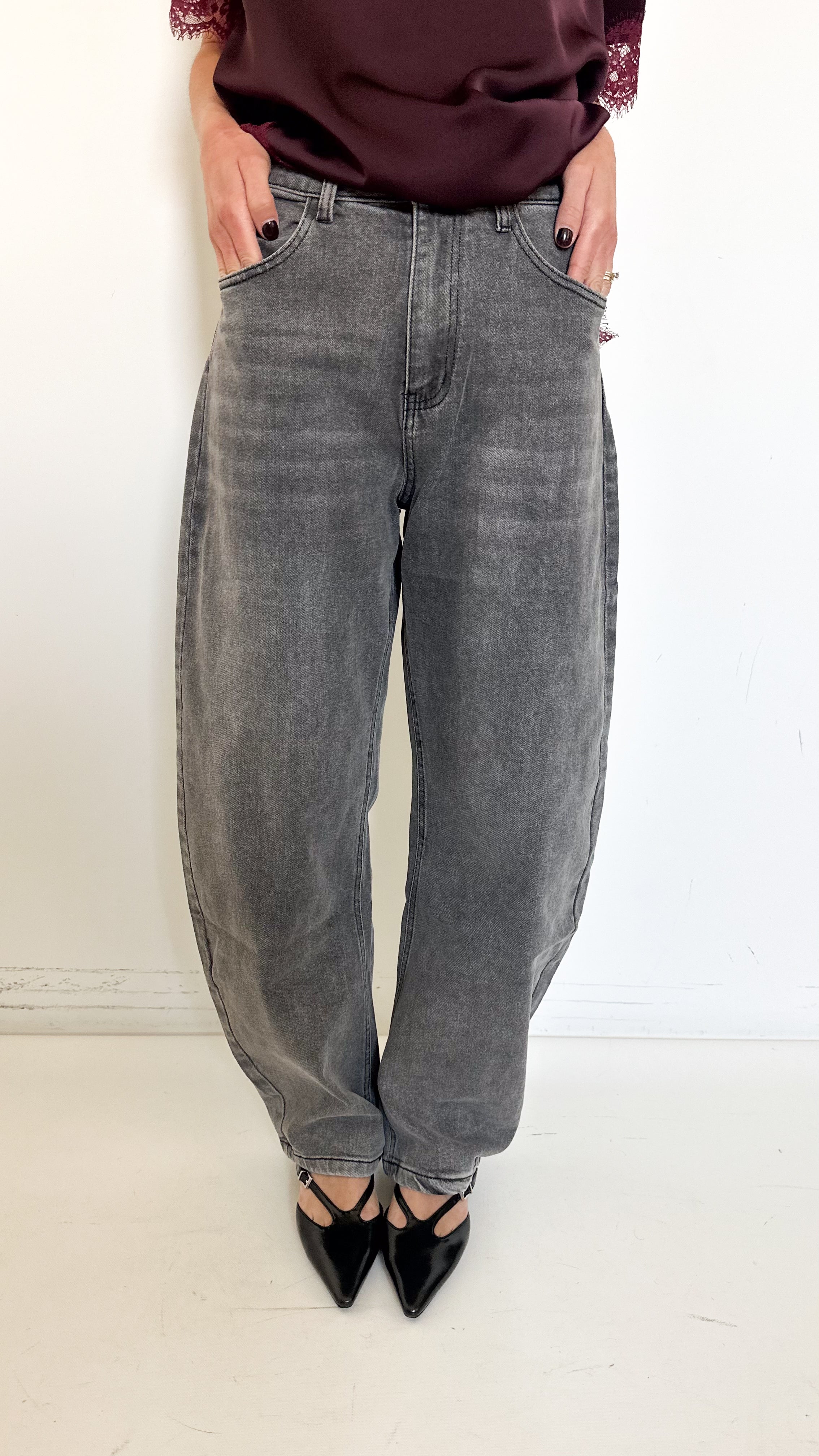 Jeans  Balloon Grigi