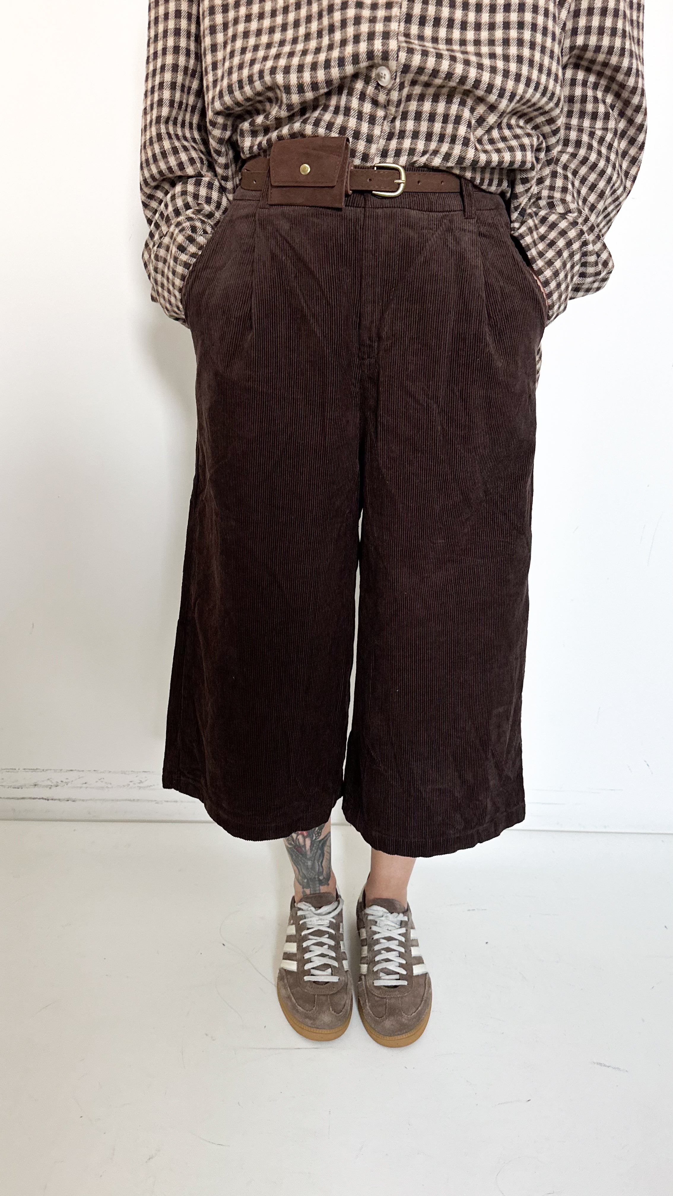 Bermuda Marrone In Velluto