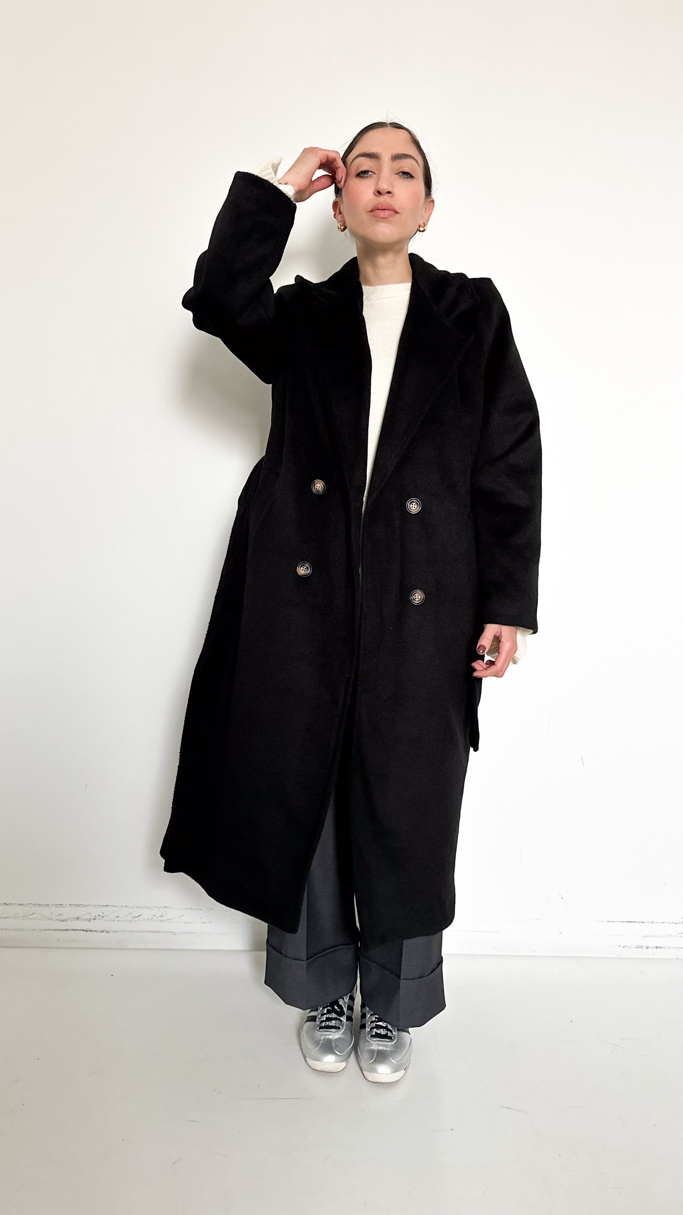 Cappotto Doppiopetto Nero