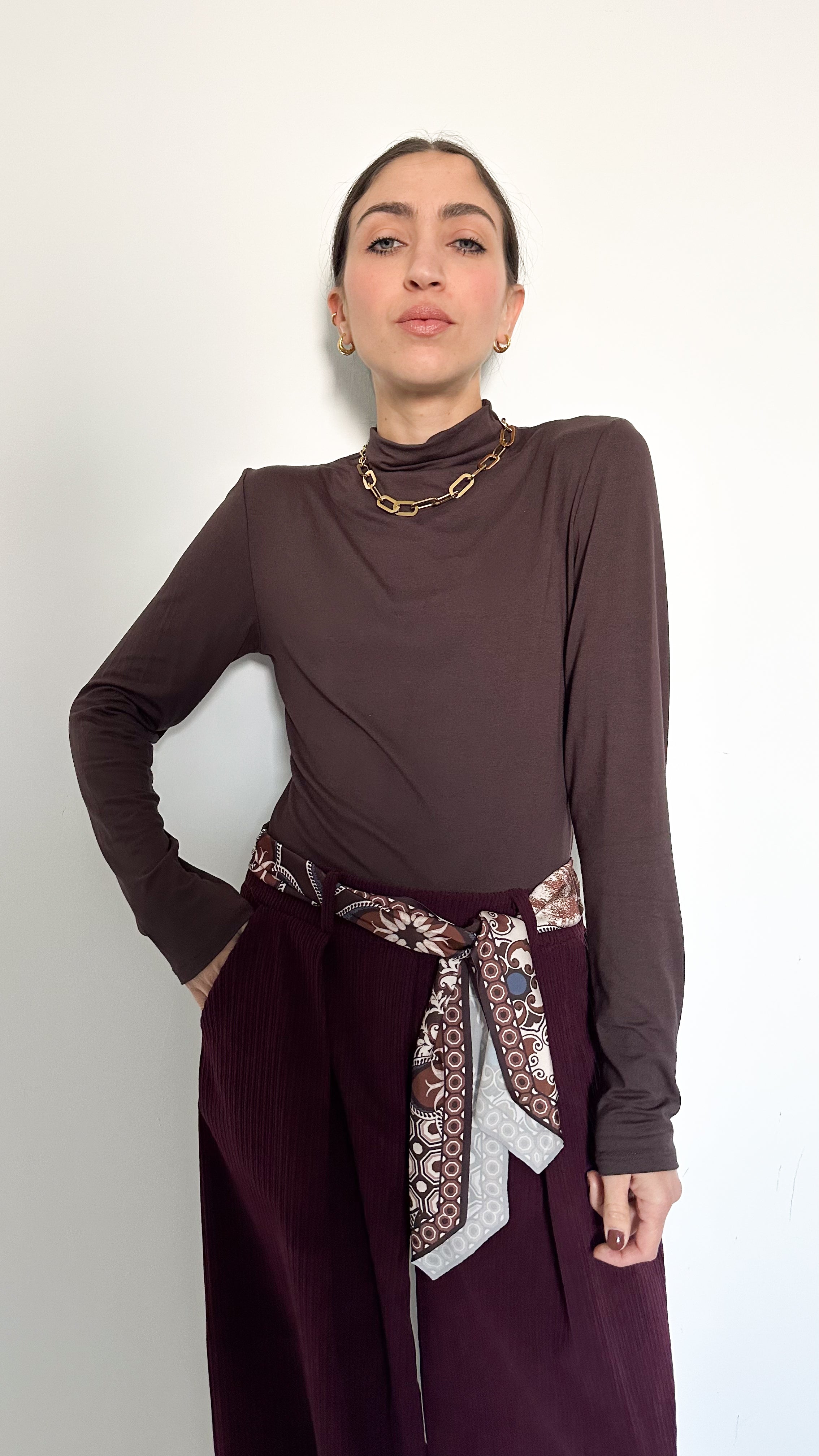 Maglia Basic Marrone