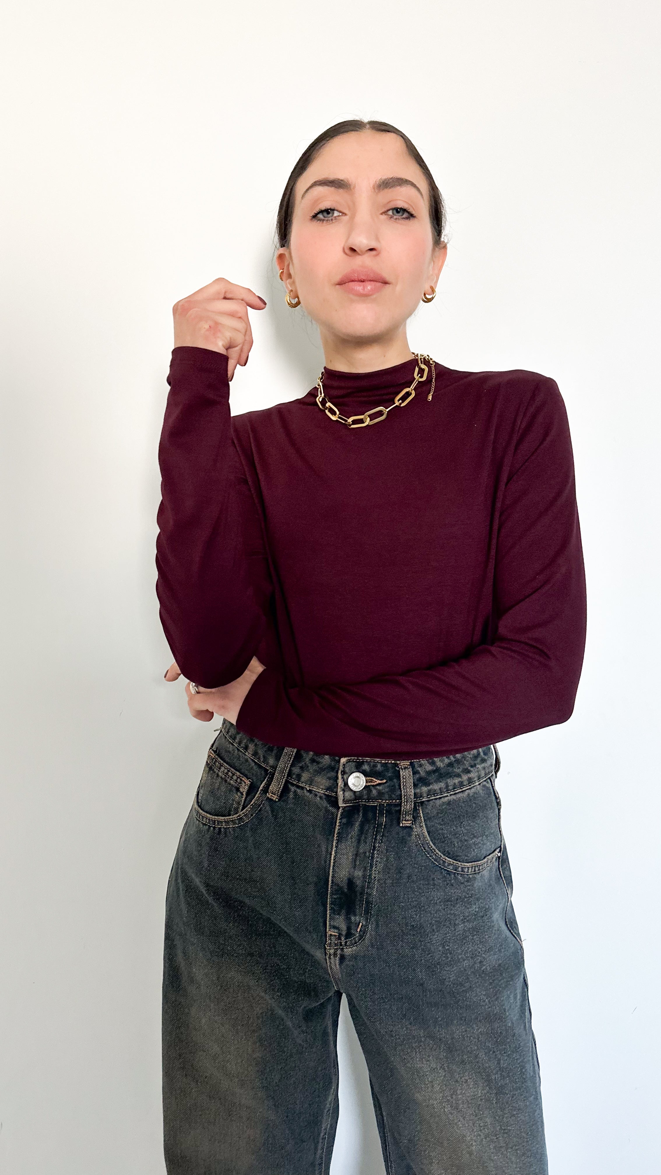 Maglia Basic Borgogna