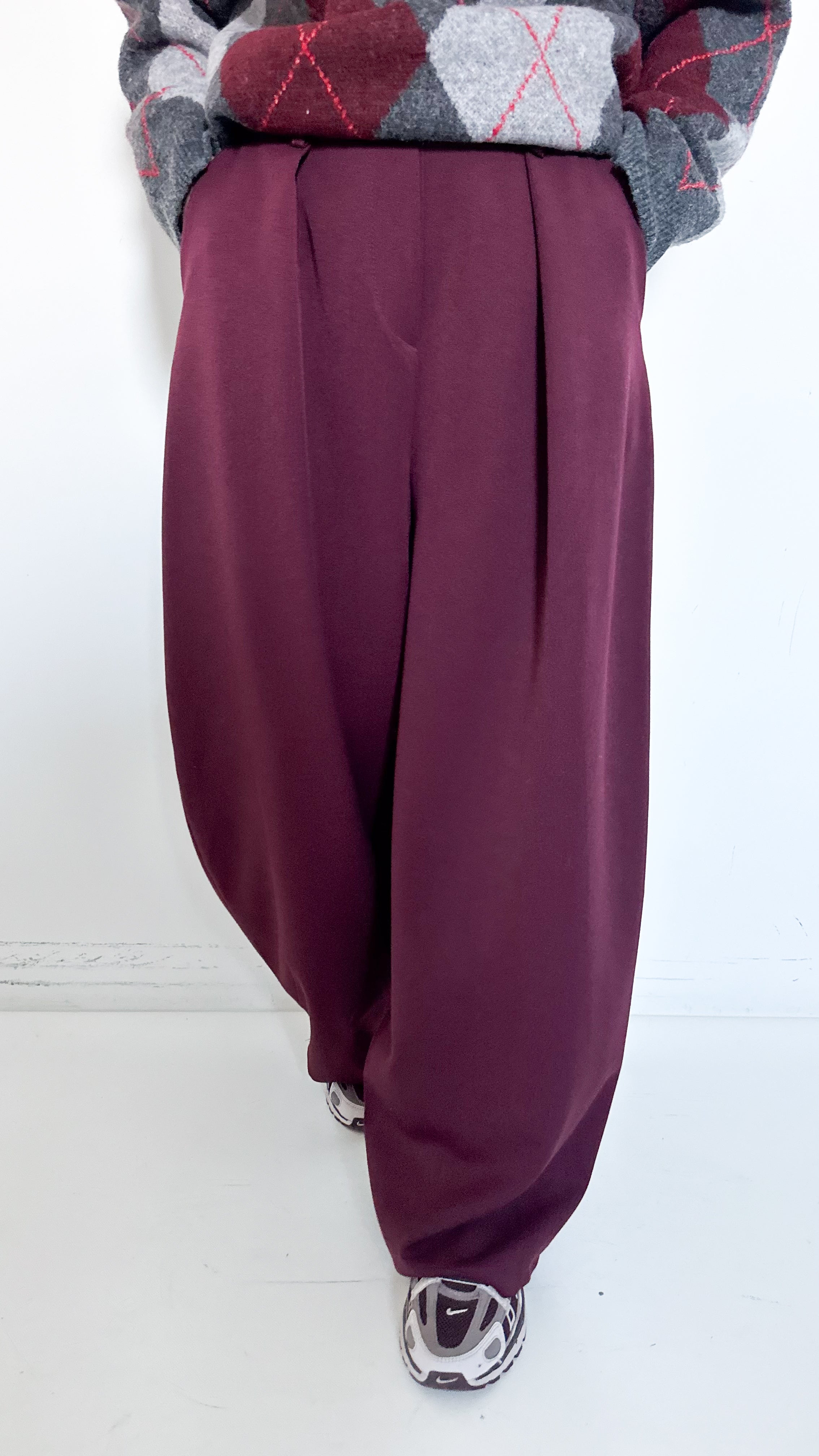 Pantaloni Baggy Barrell Bordeaux