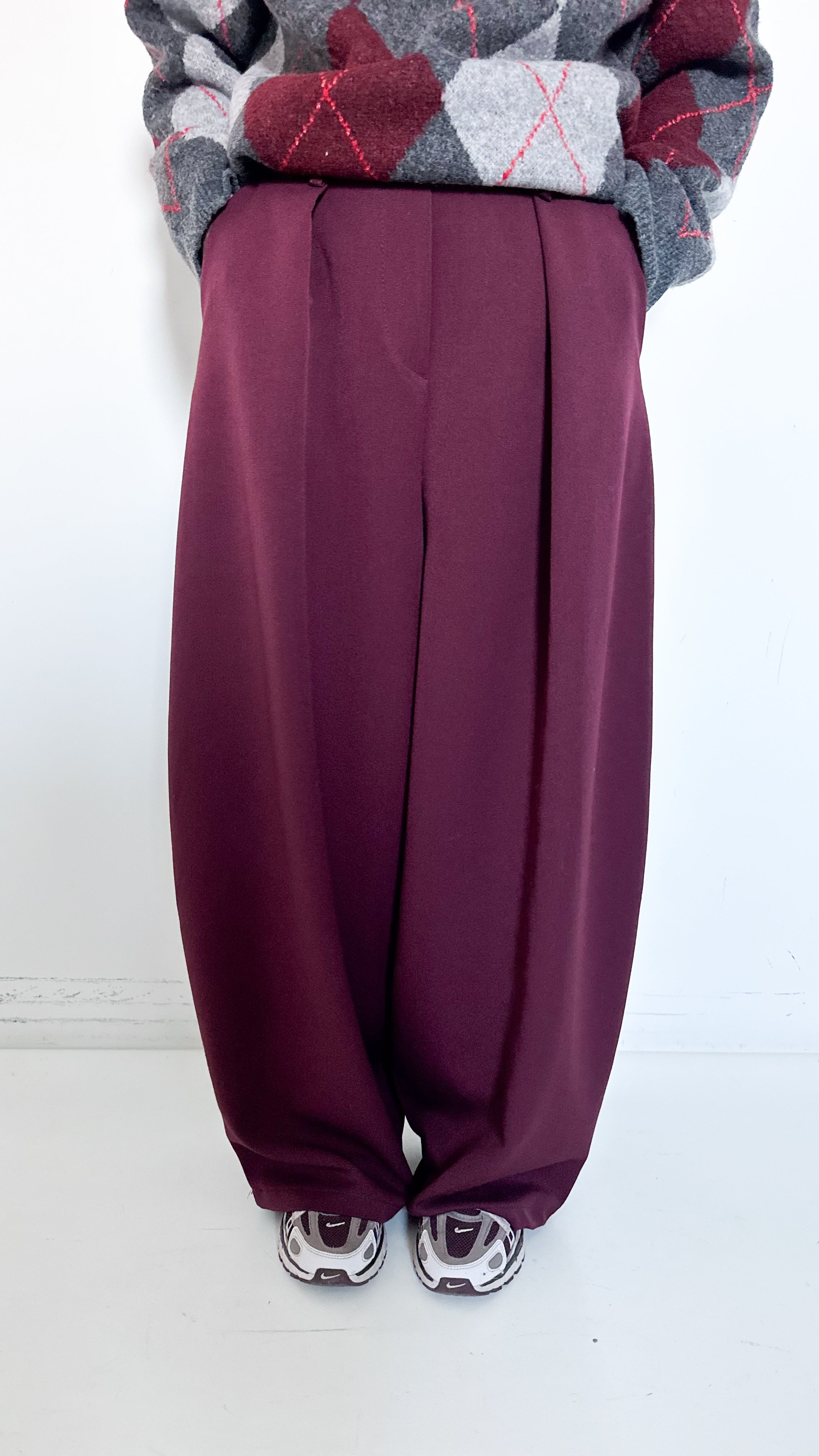 Pantaloni Baggy Barrell Bordeaux