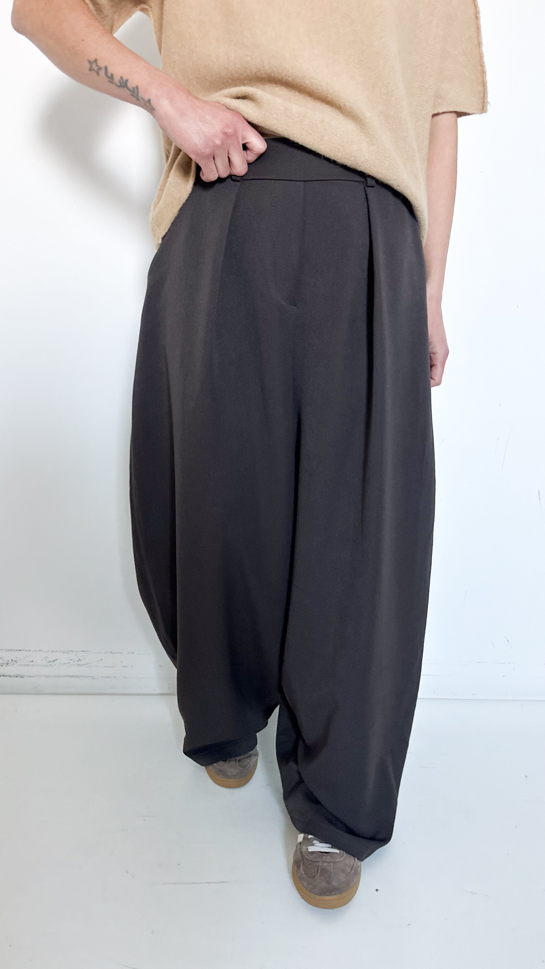 Pantaloni Baggy Barrell Marroni