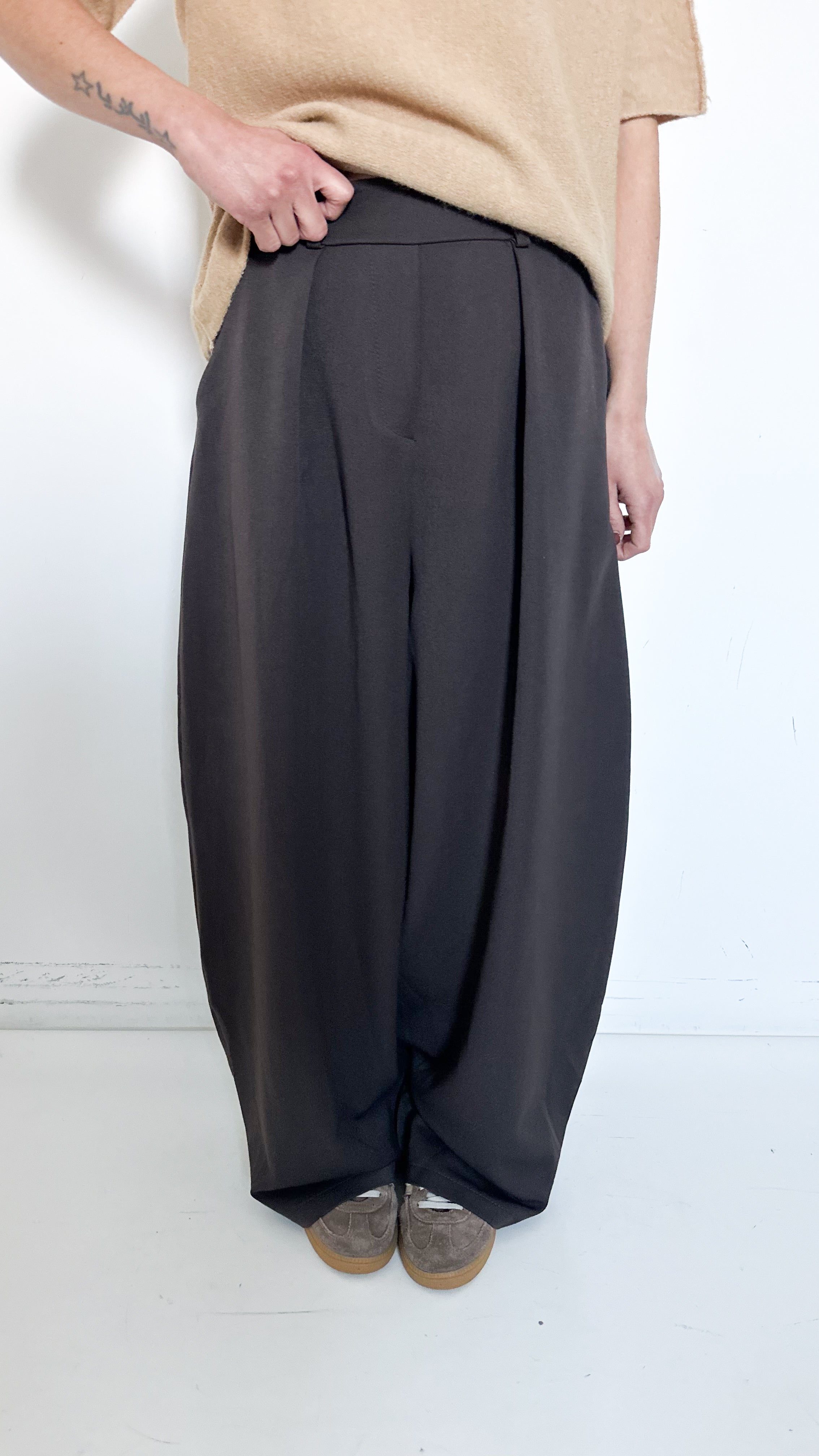 Pantaloni Baggy Barrell Marroni