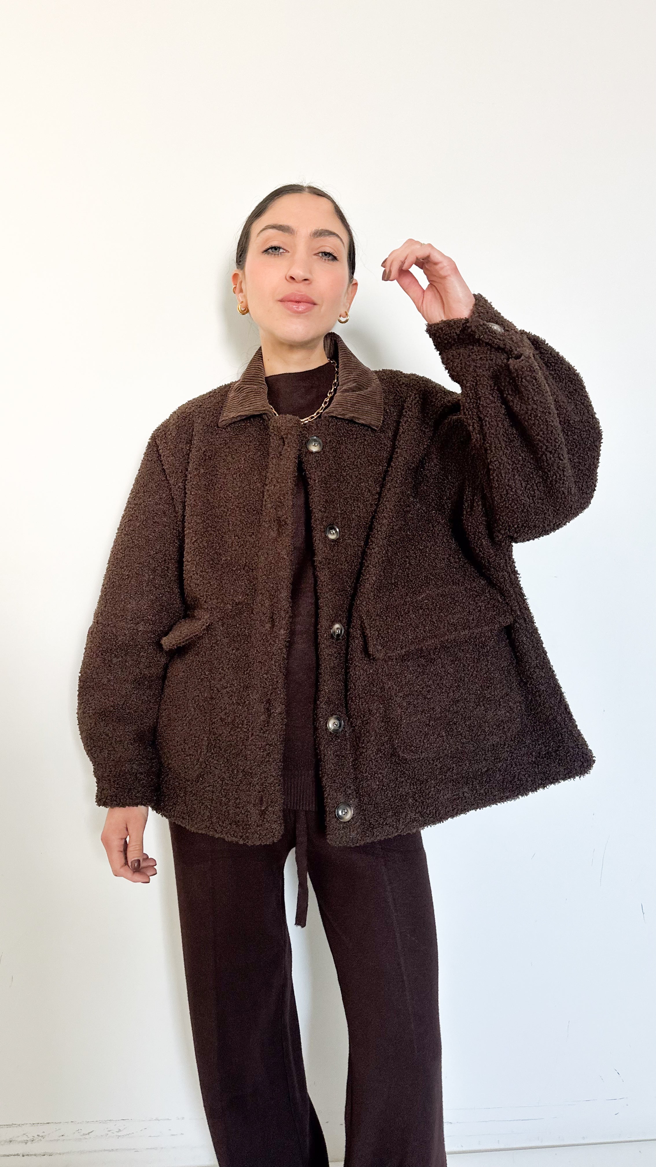 Giubbotto Over Marrone