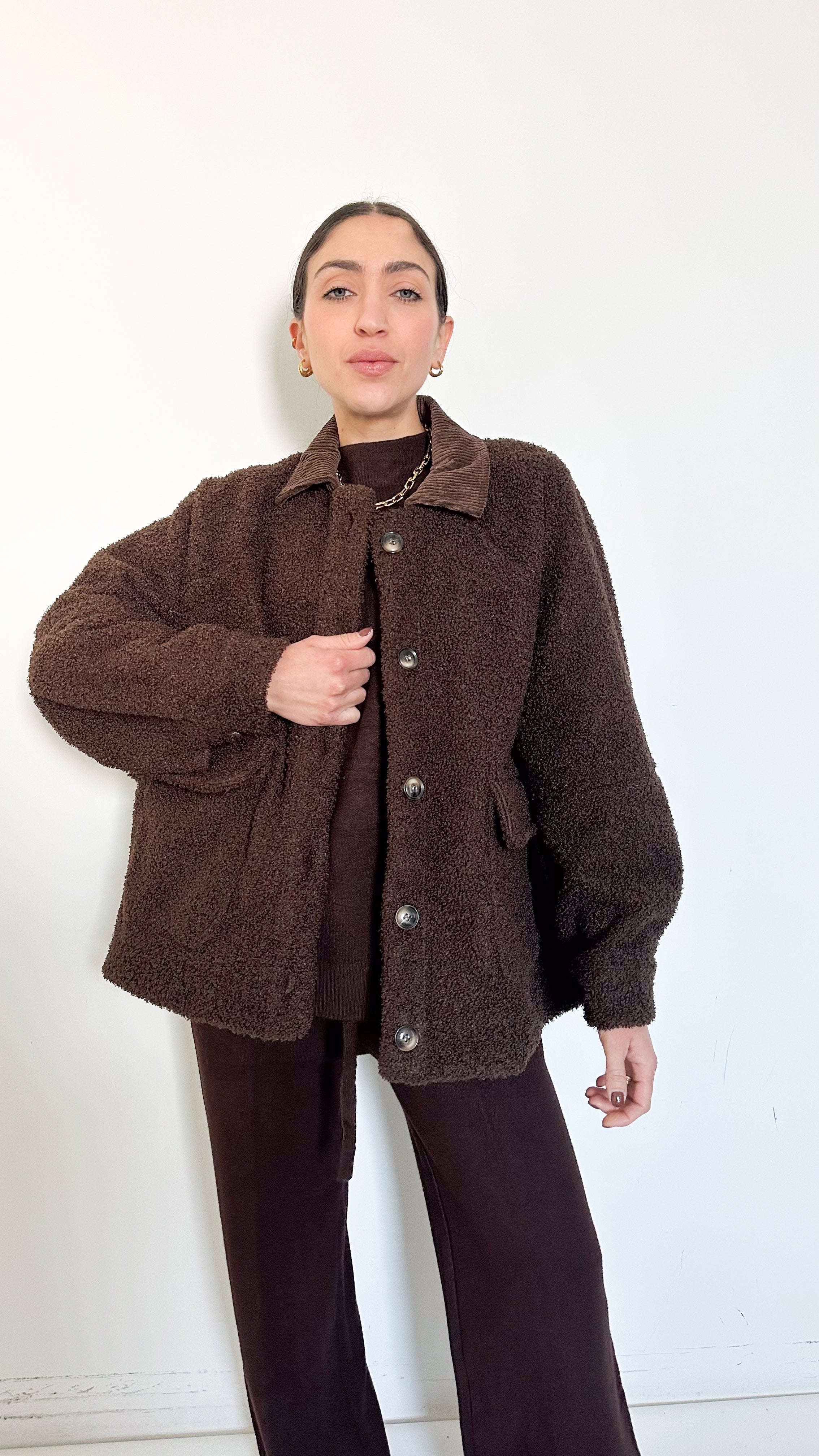 Giubbotto Over Marrone