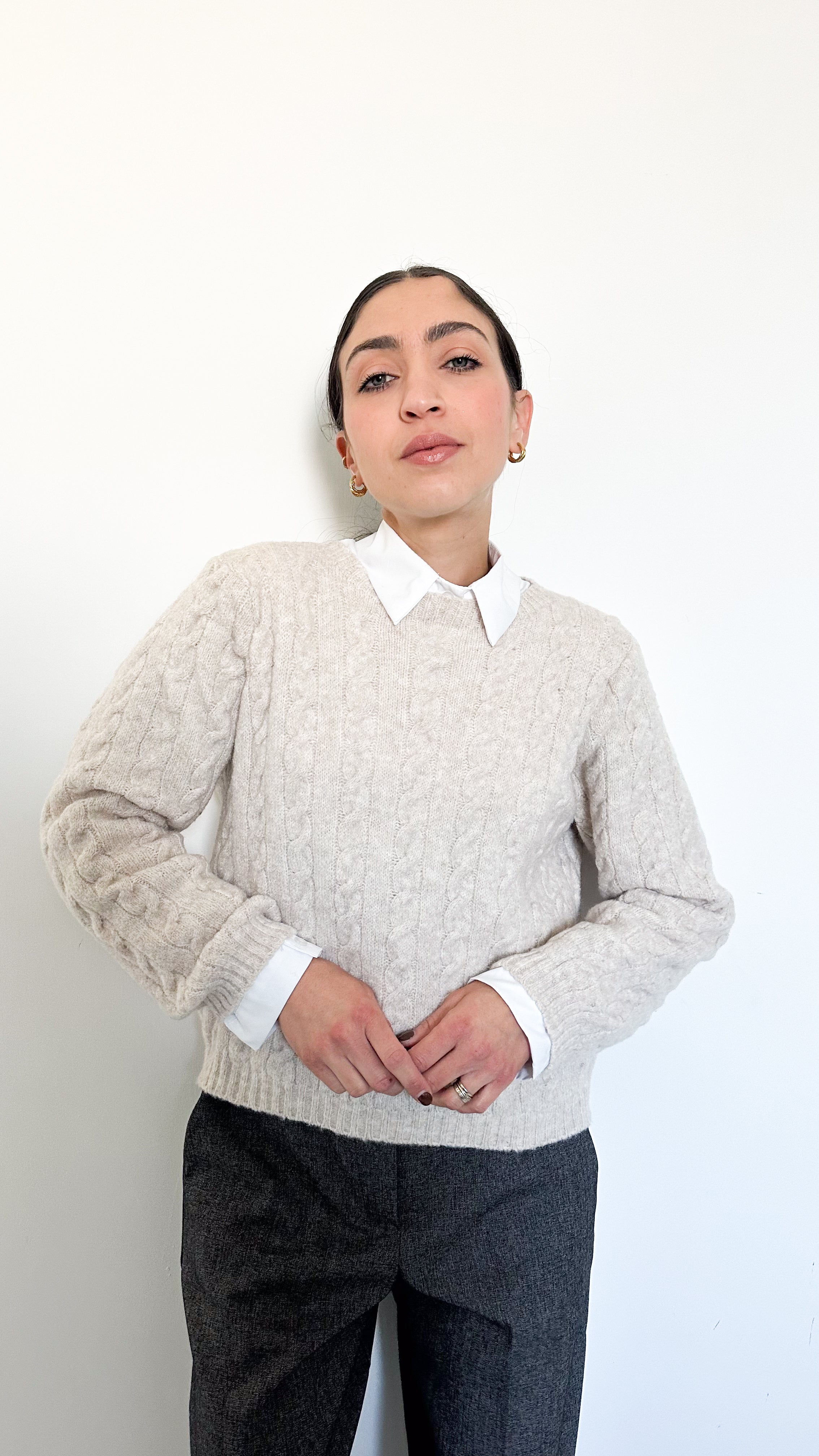 Pull Con Trecce Panna