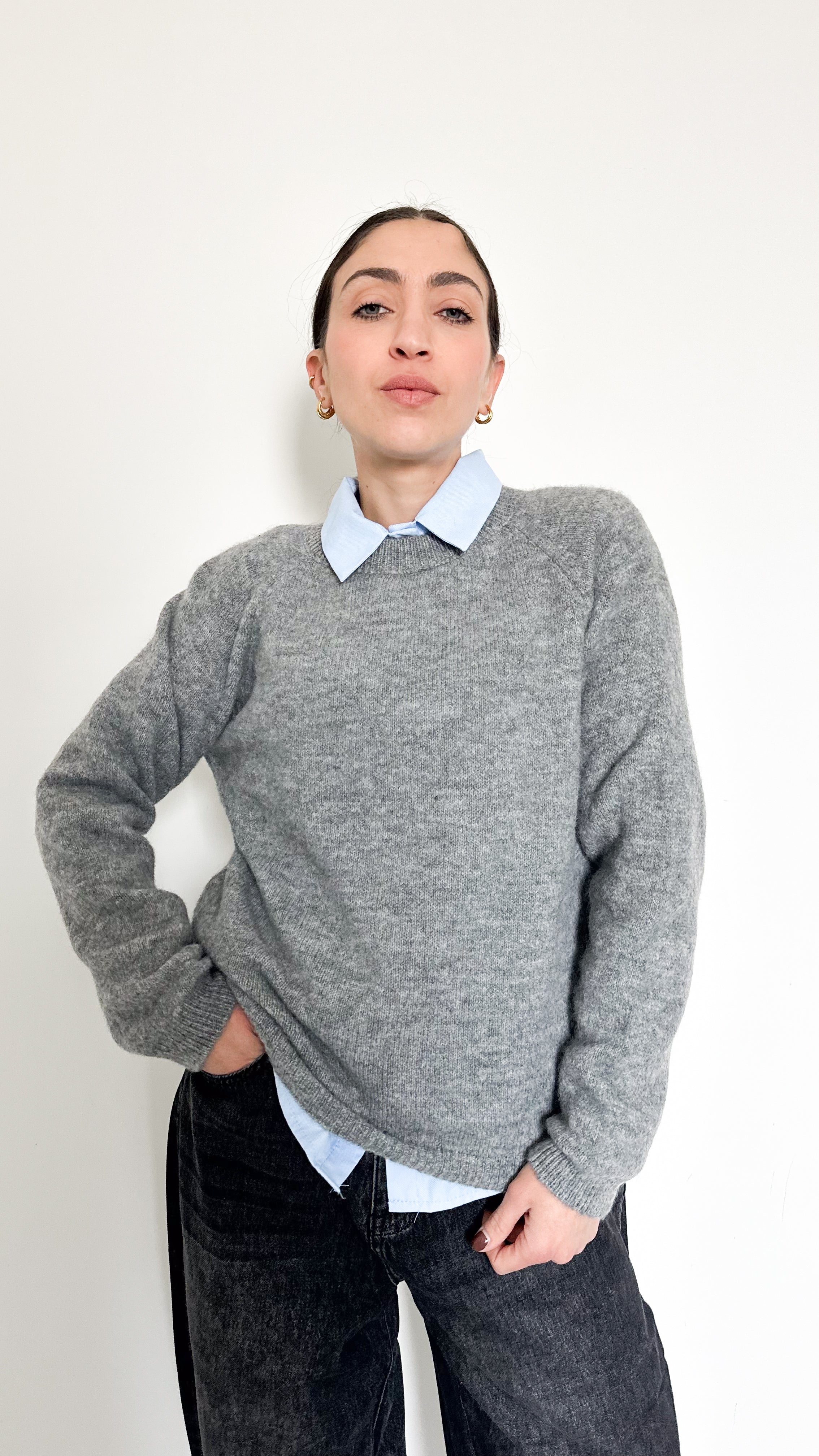 Pull Grigio Girocollo