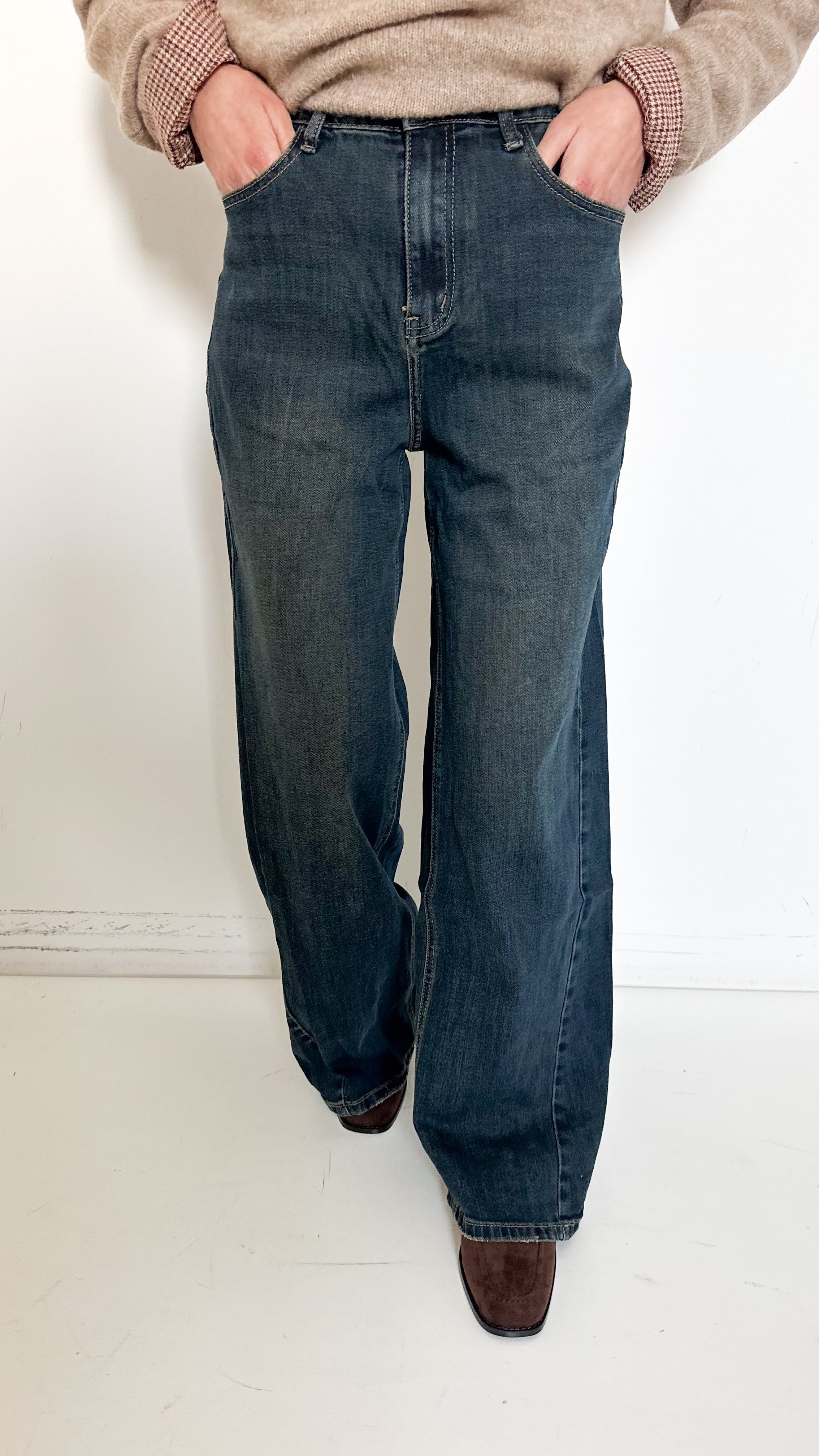 Jeans Wide Leg Slavato