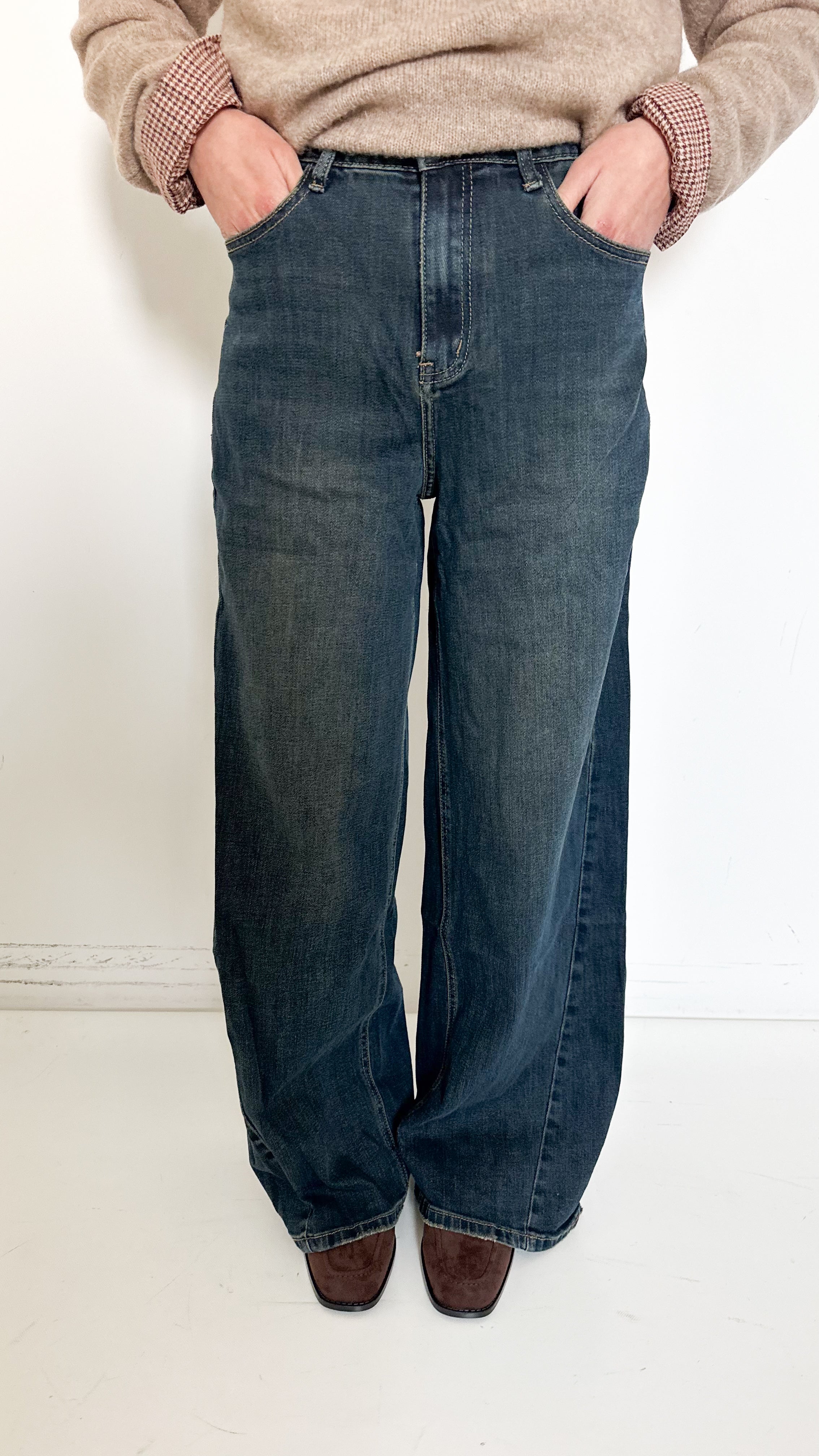 Jeans Wide Leg Slavato