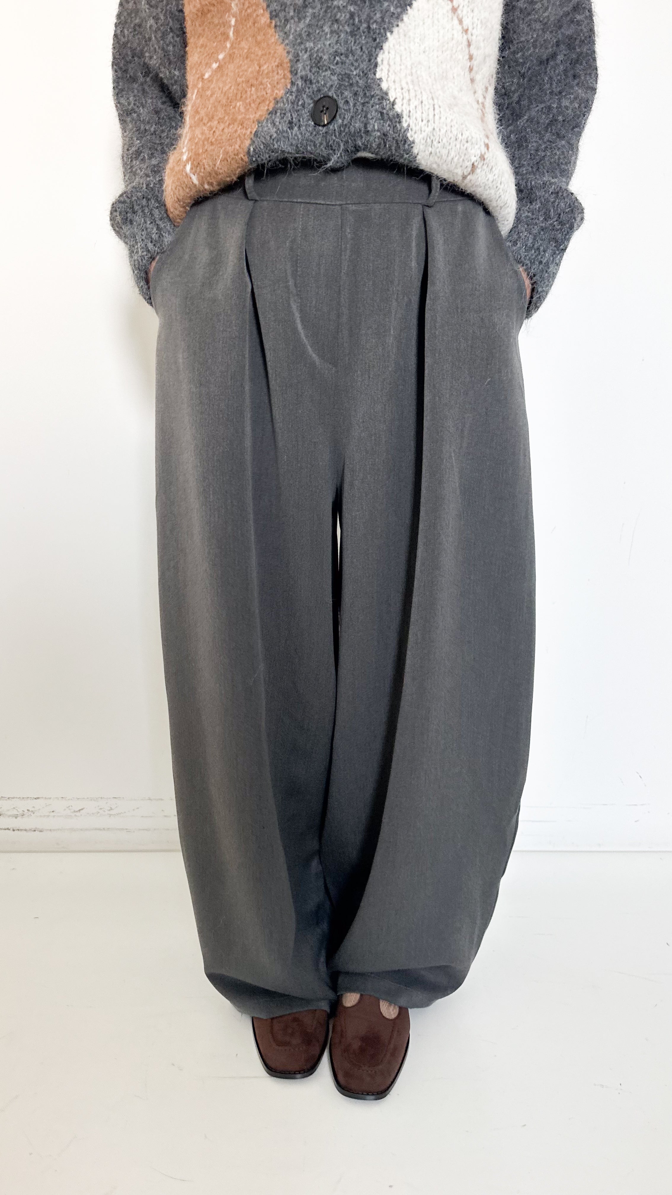 Pantaloni Baggy Barrell Grigi