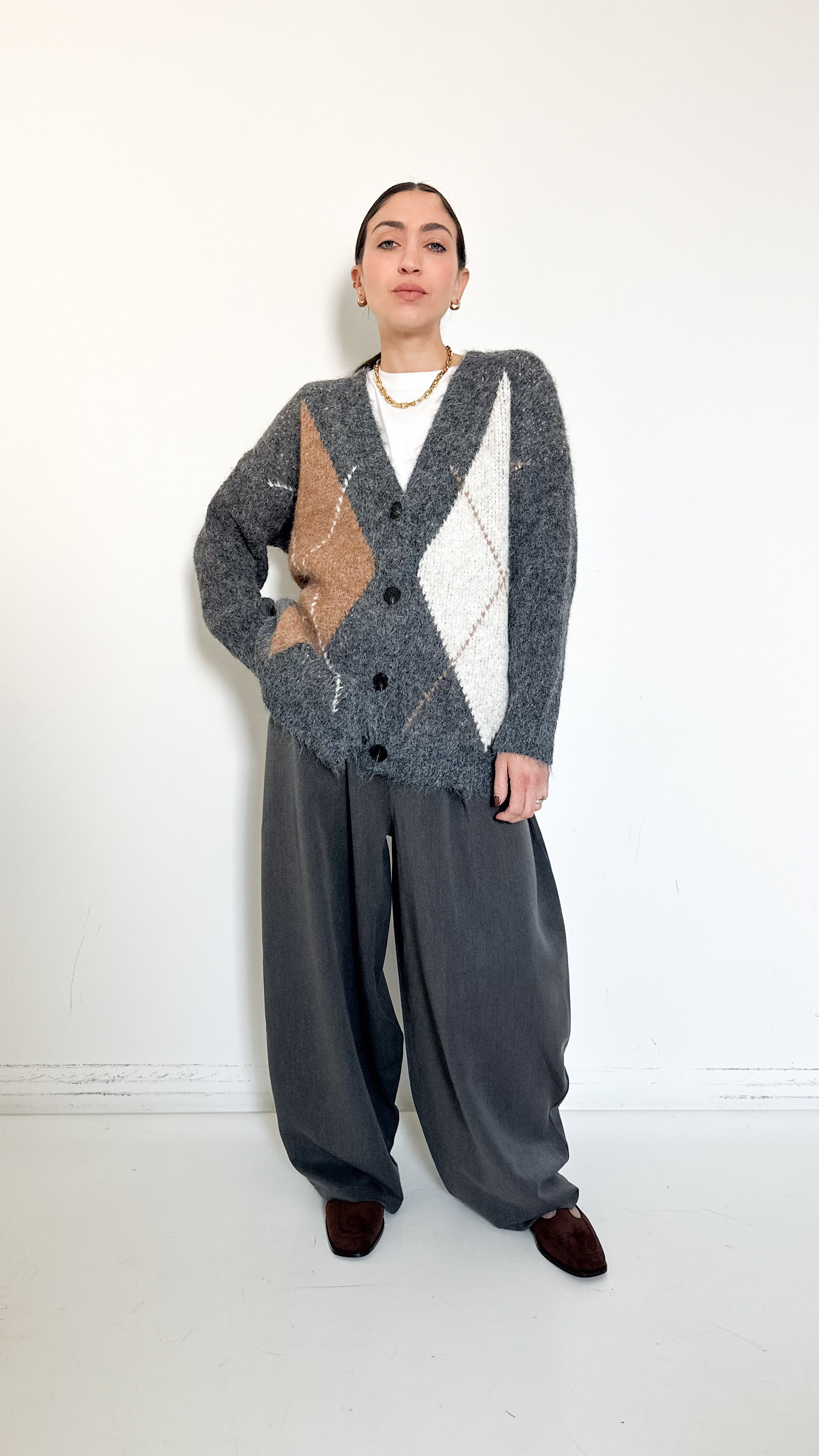 Pantaloni Baggy Barrell Grigi