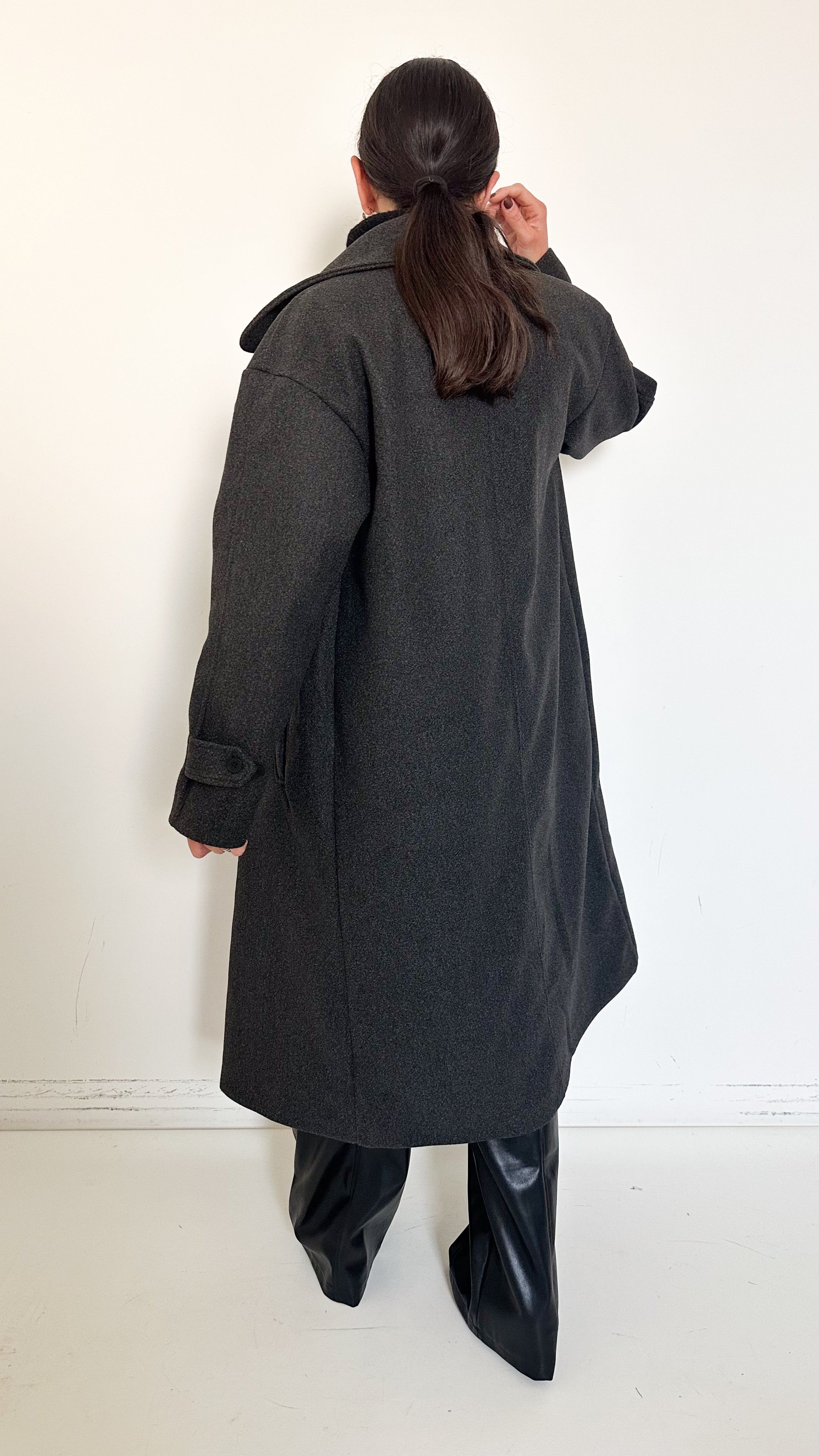 Cappotto Grigio Over Doppiopetto