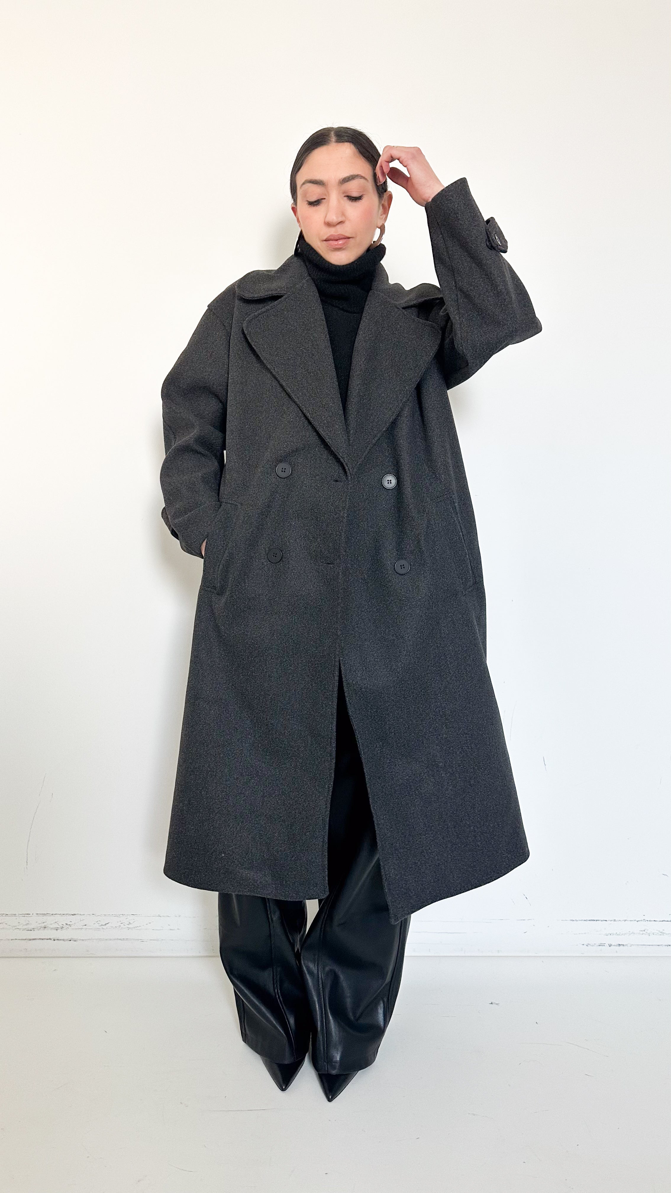 Cappotto Grigio Over Doppiopetto