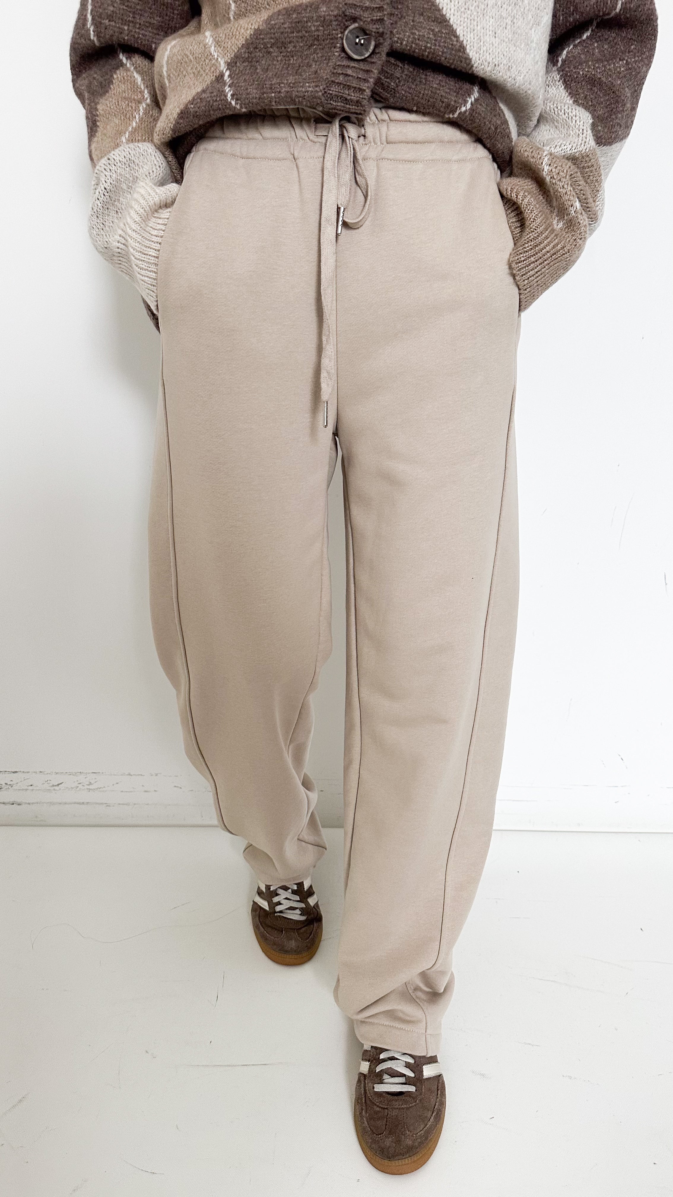 Pantaloni Jogger Beige