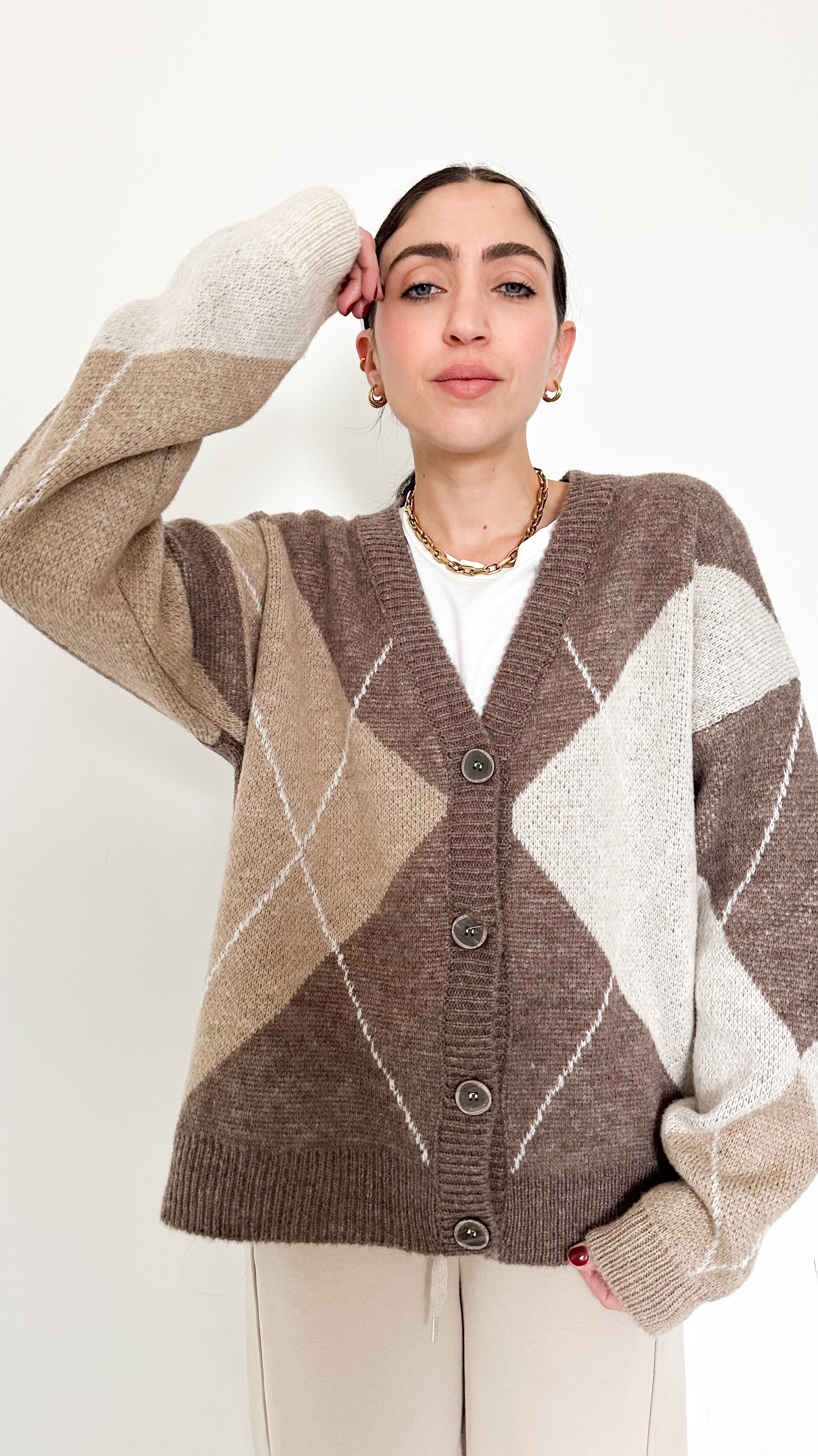 Cardigan Taupe A Fantasia