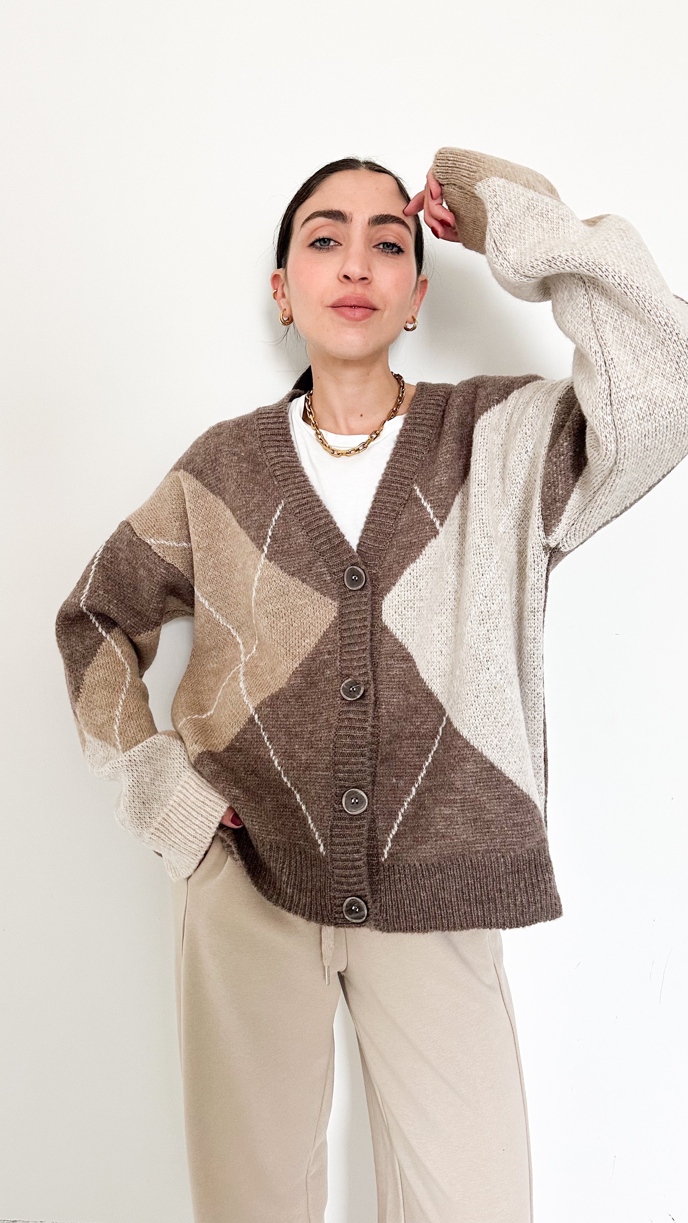 Cardigan Taupe A Fantasia