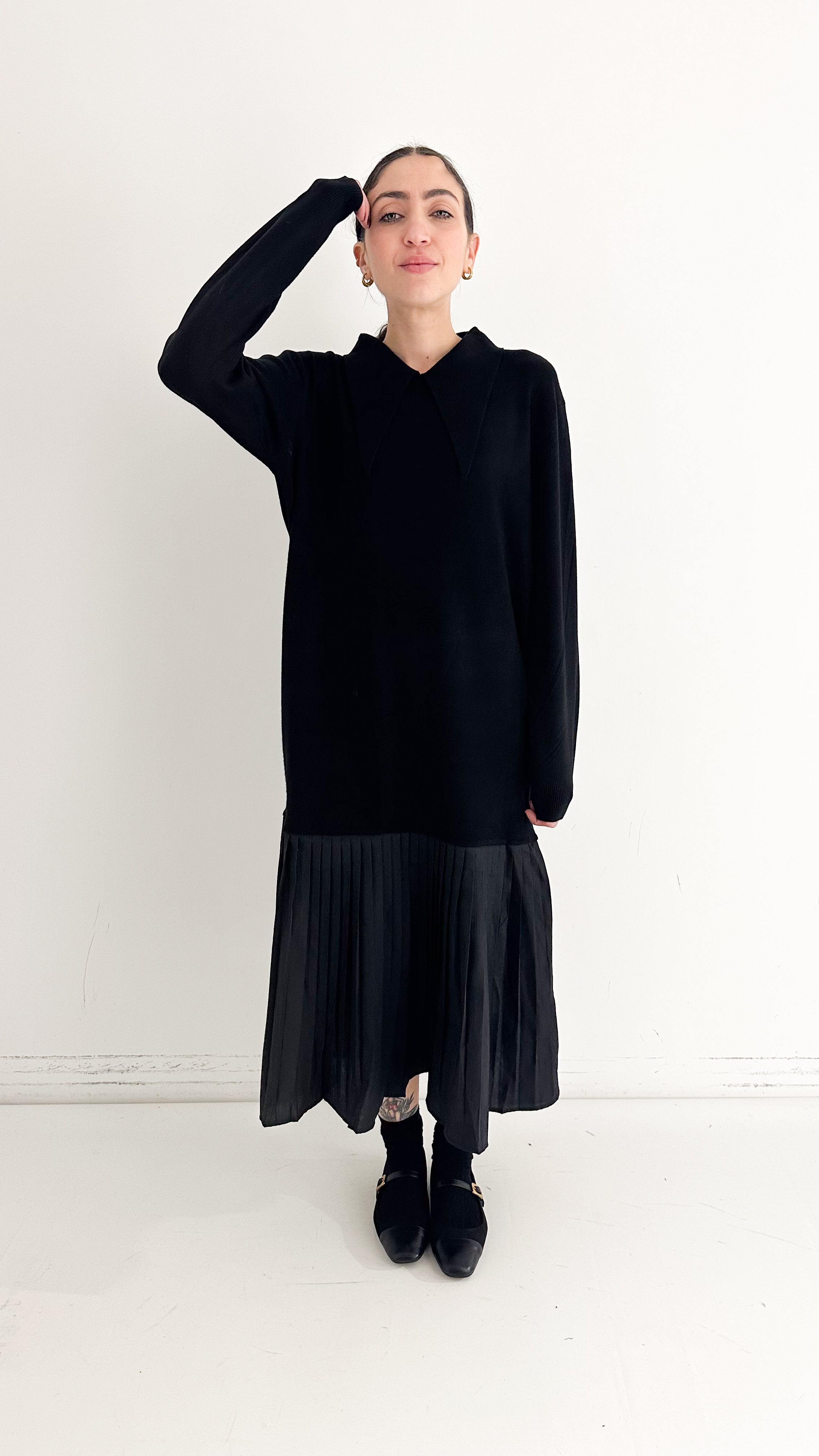 Vestito Nero Combinato