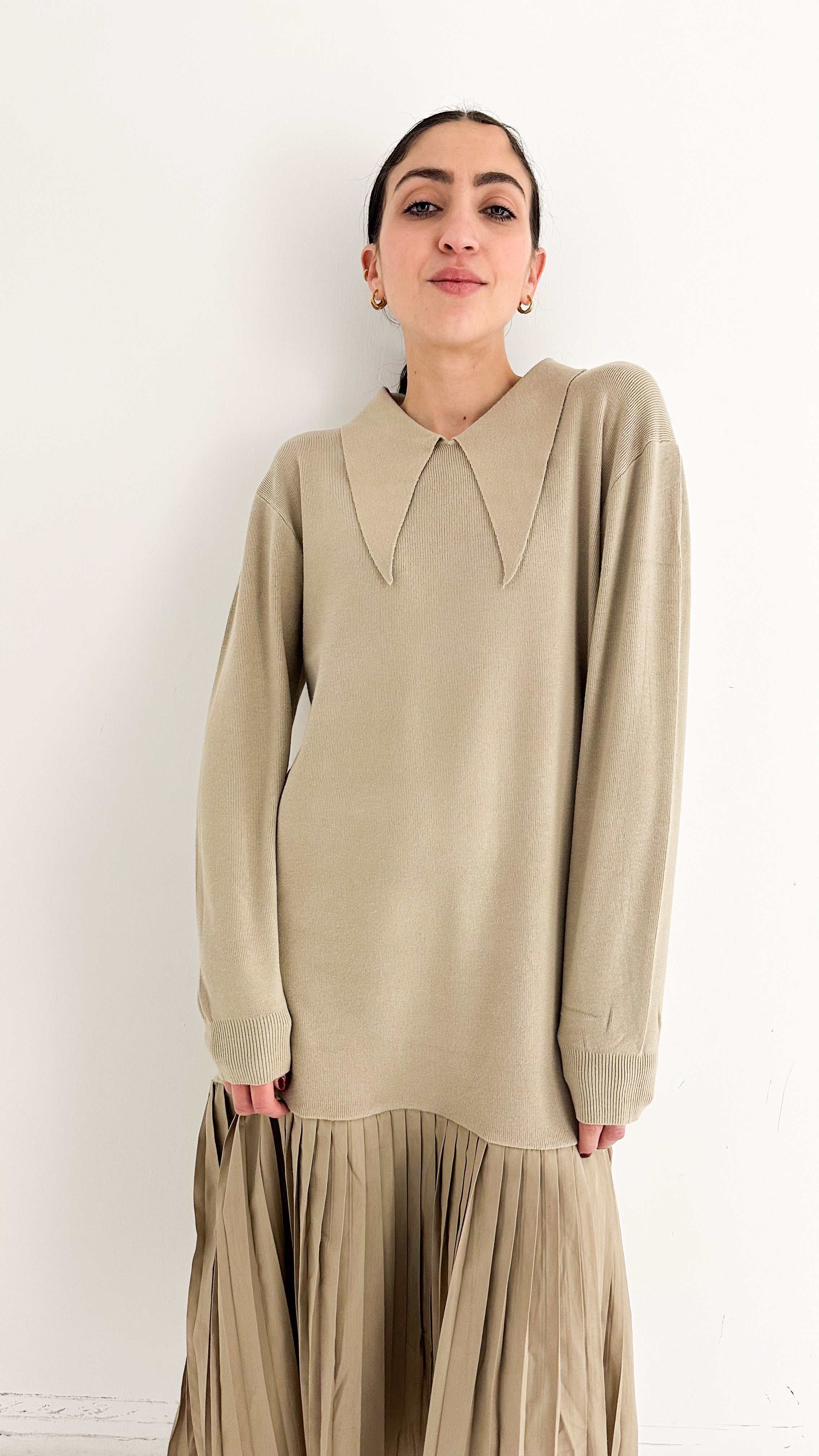 Vestito Beige Combinato