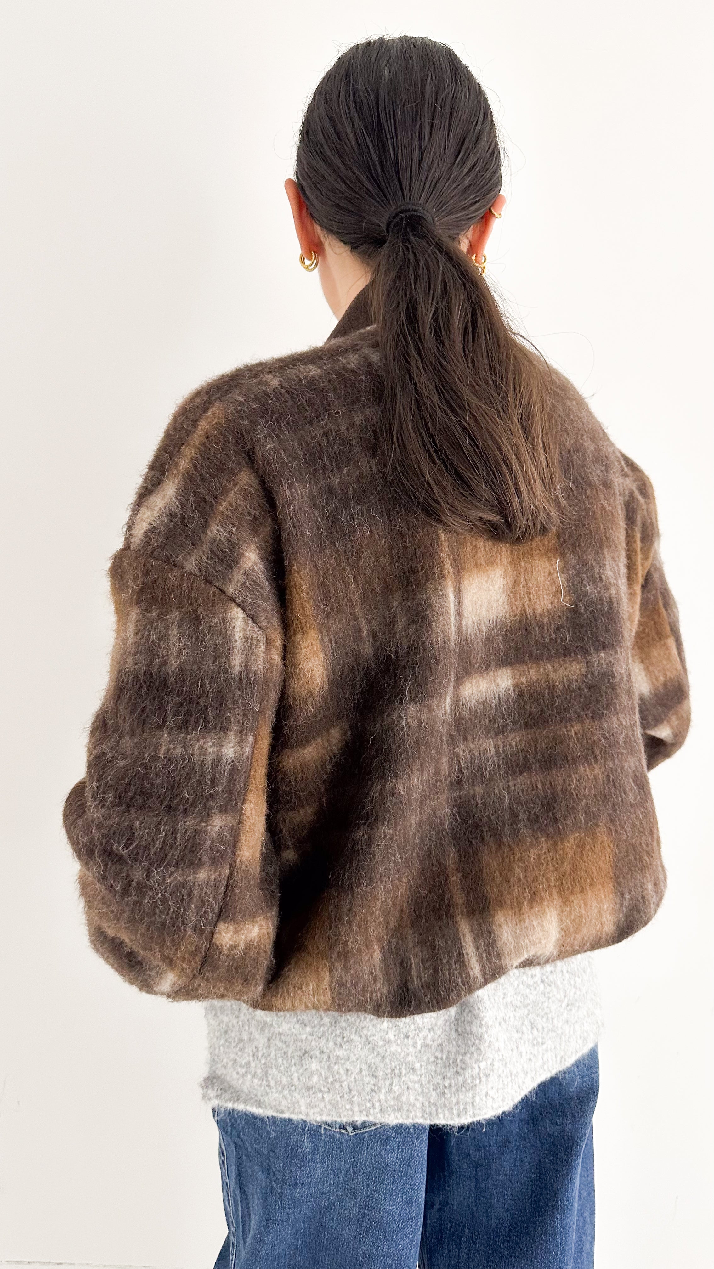 Giubbotto Bomber A Fantasia Marrone