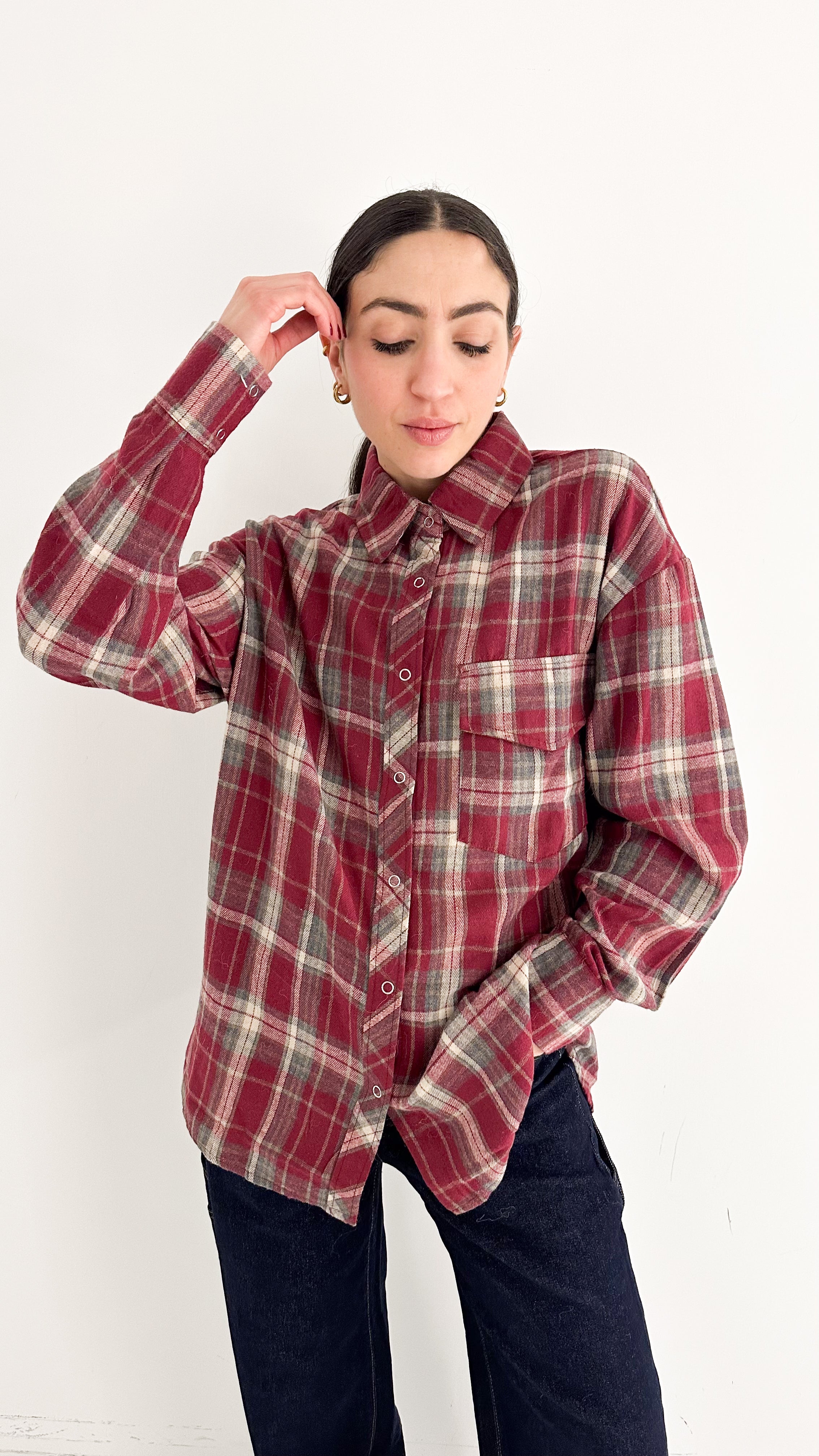 Camicia Bordeaux A Quadri