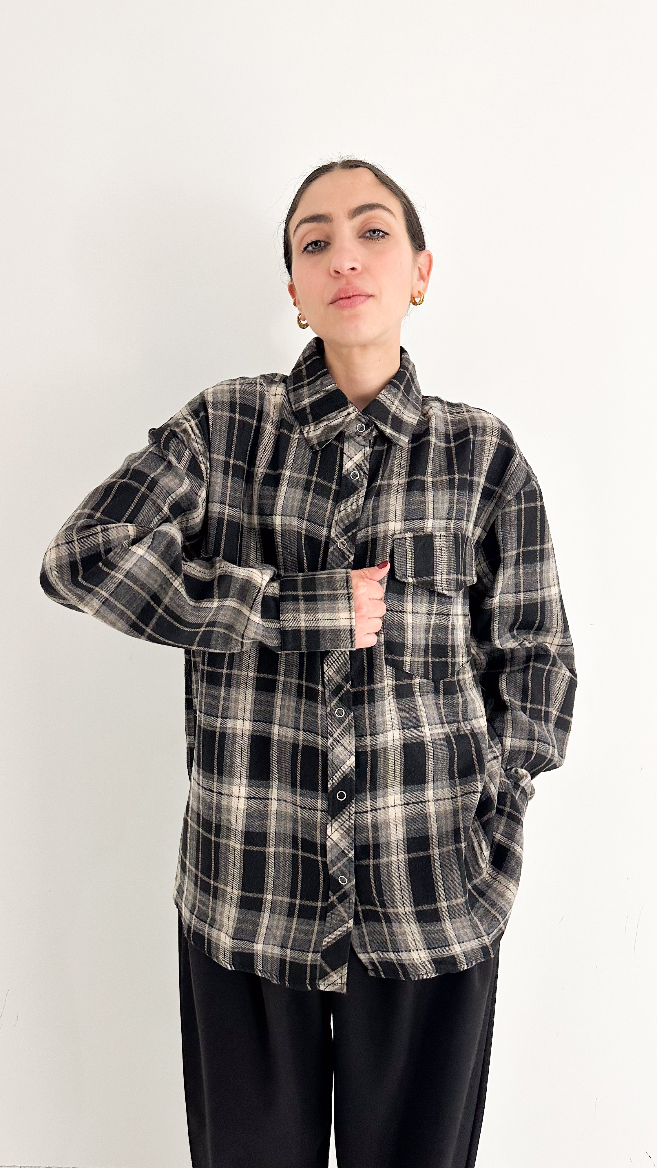 Camicia Nera A Quadri