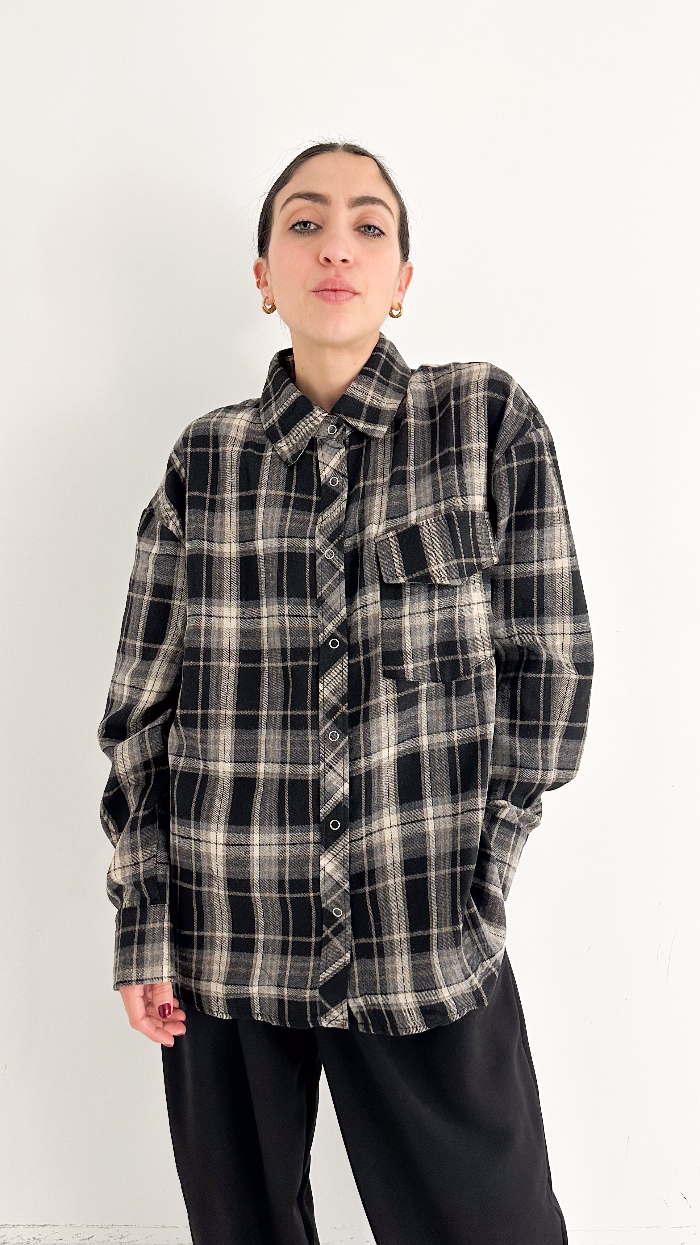 Camicia Nera A Quadri