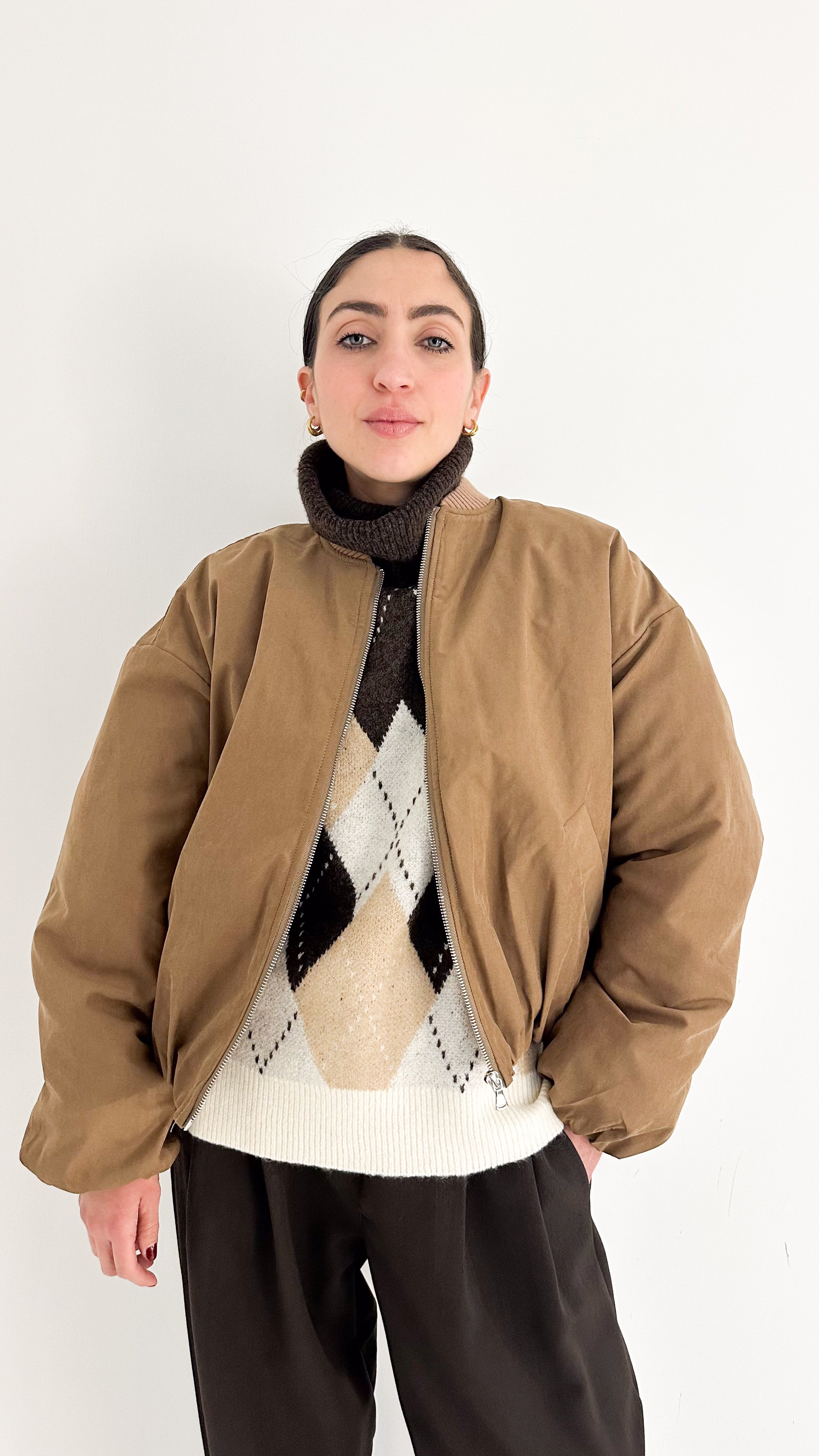 Giubbotto Bomber Camel By Lumina