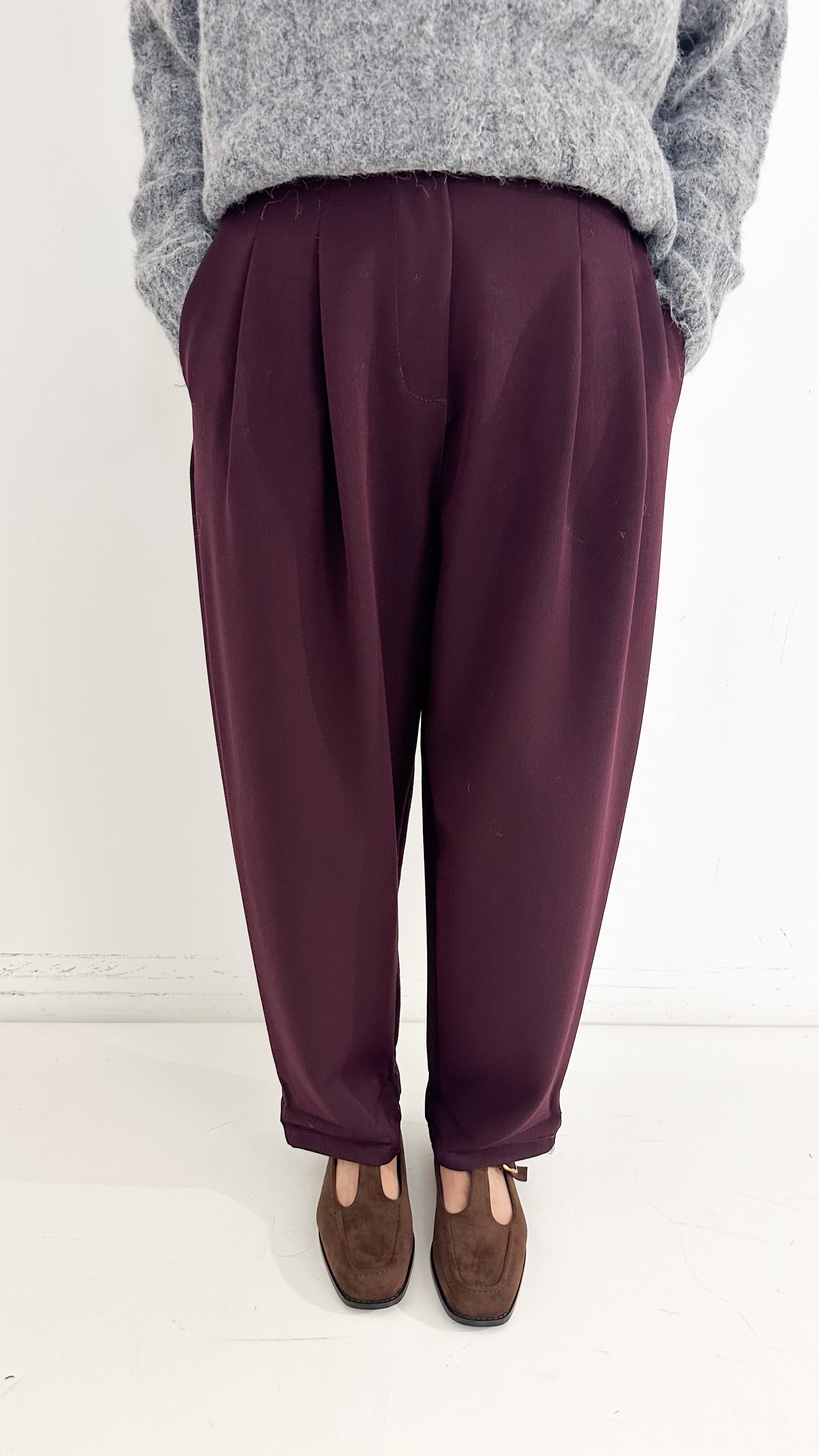 Pantaloni Ilaria Borgogna