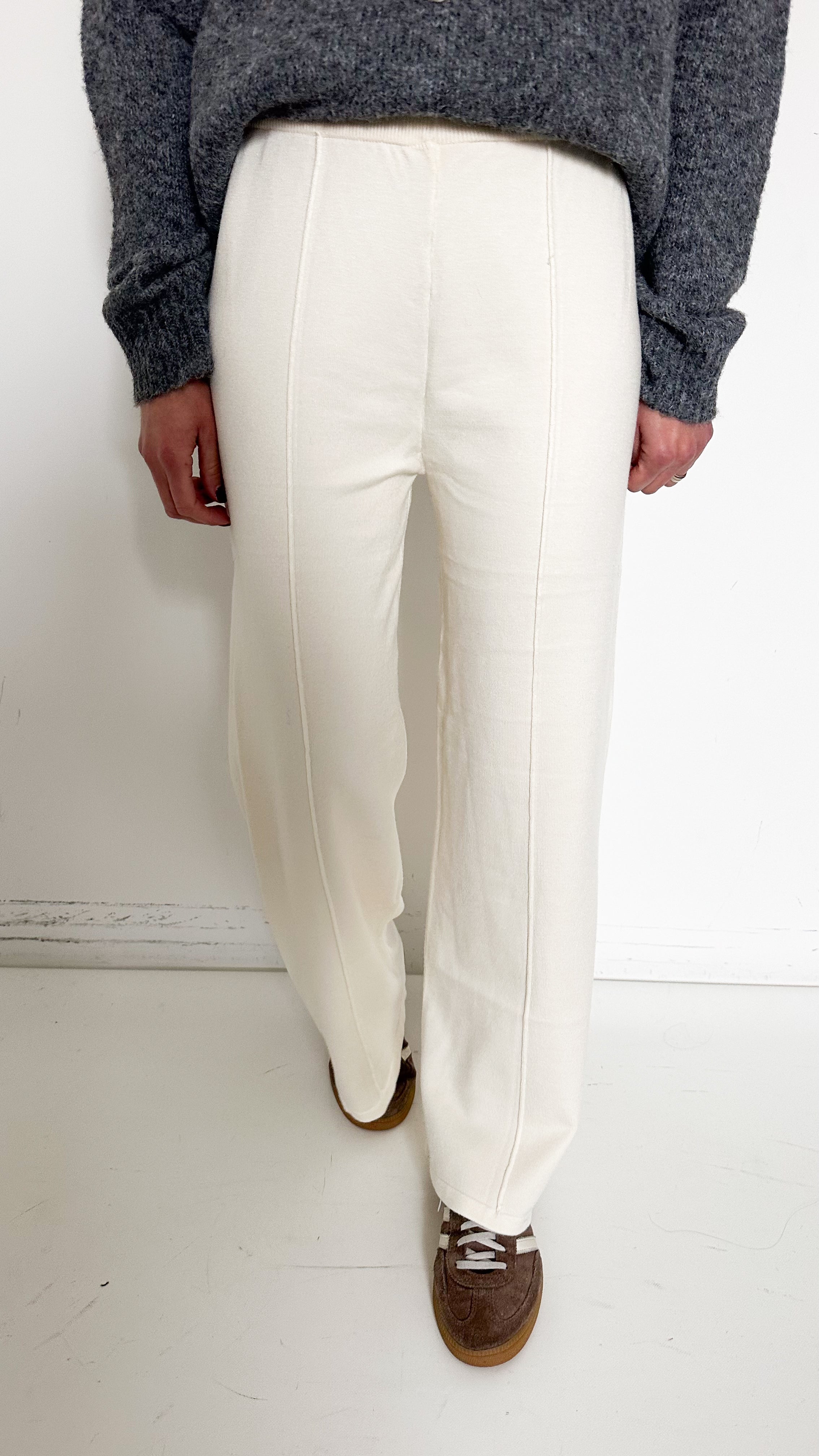 Pantaloni Culotte Panna