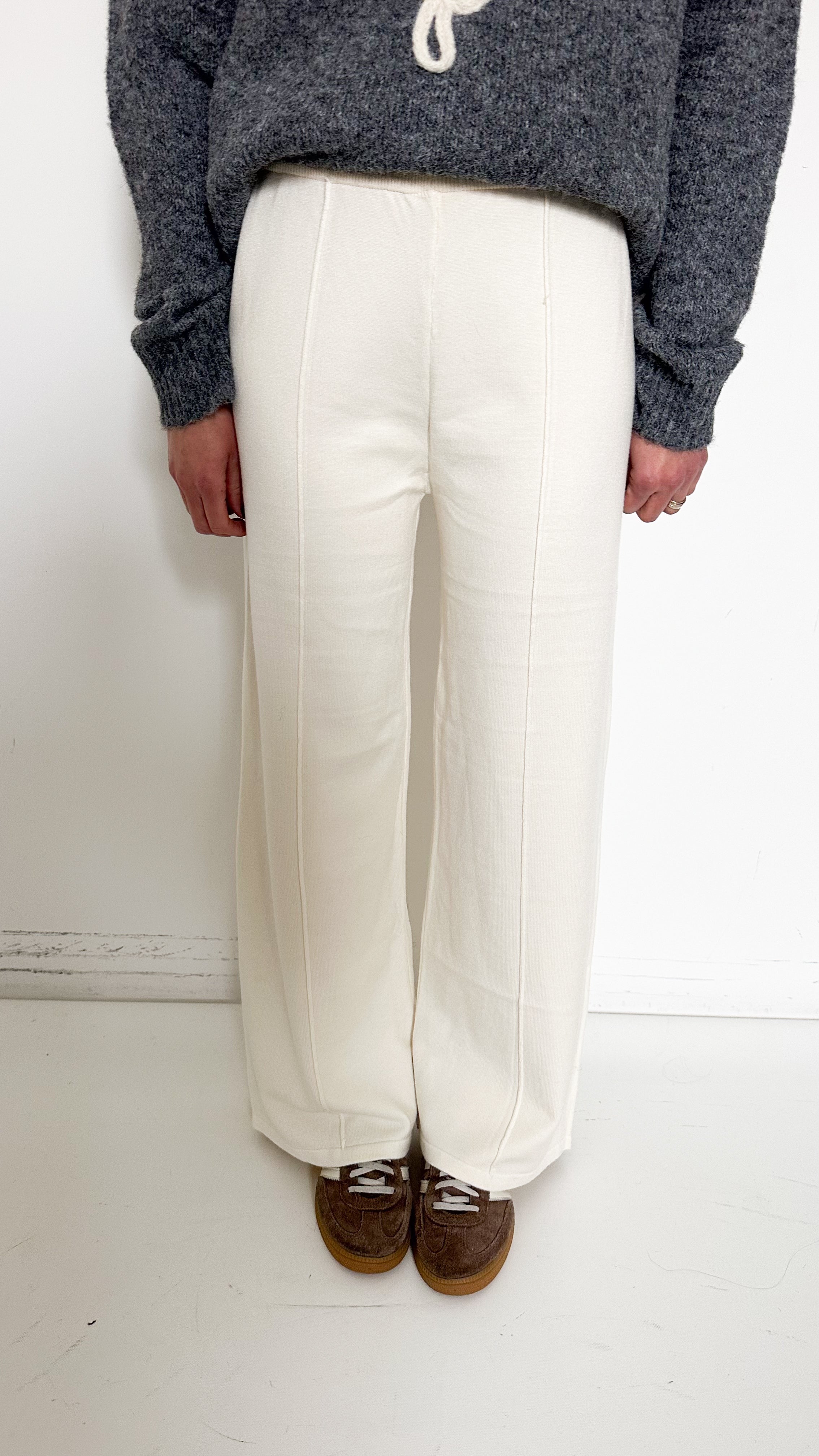 Pantaloni Culotte Panna