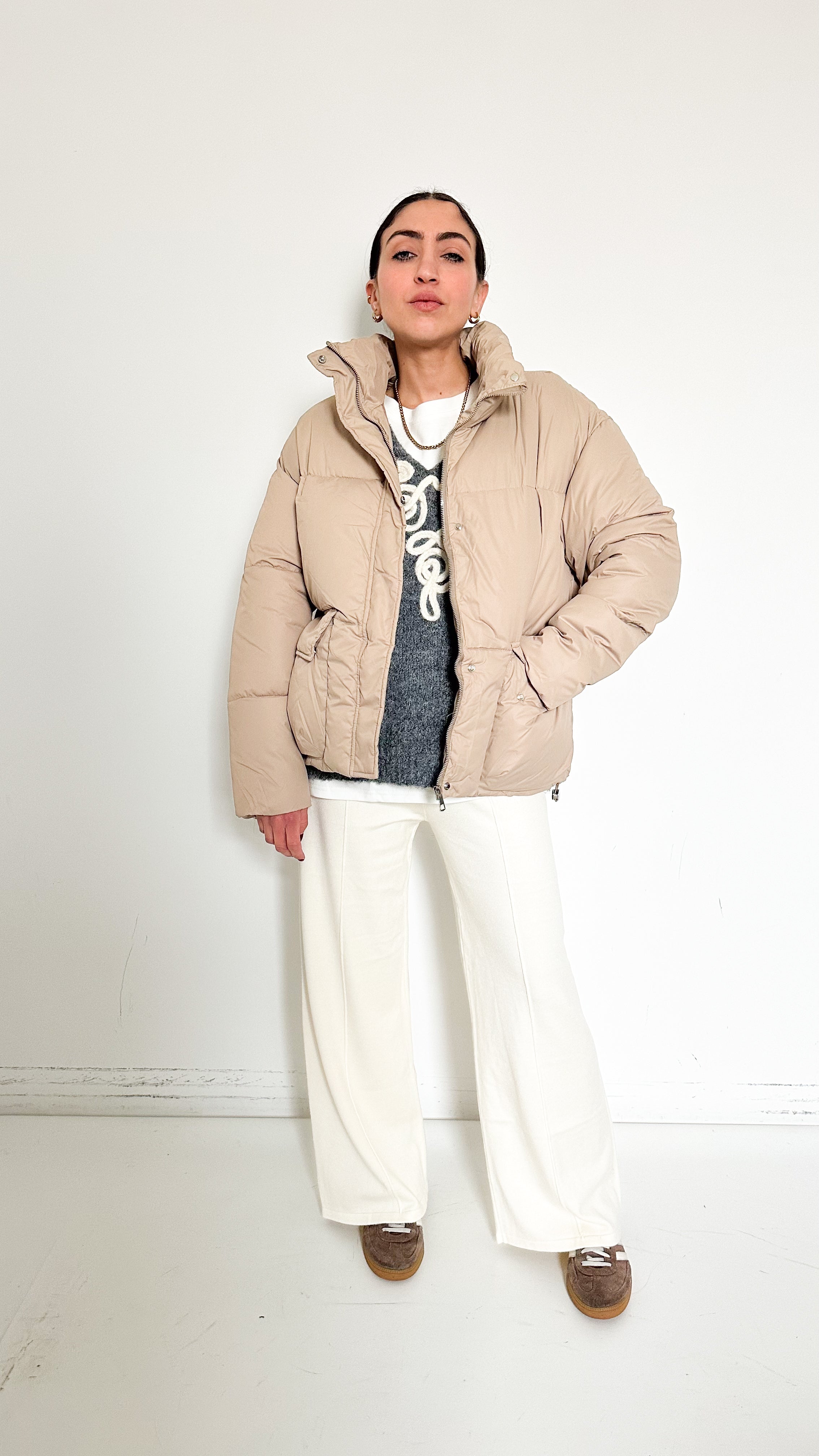 Pantaloni Culotte Panna