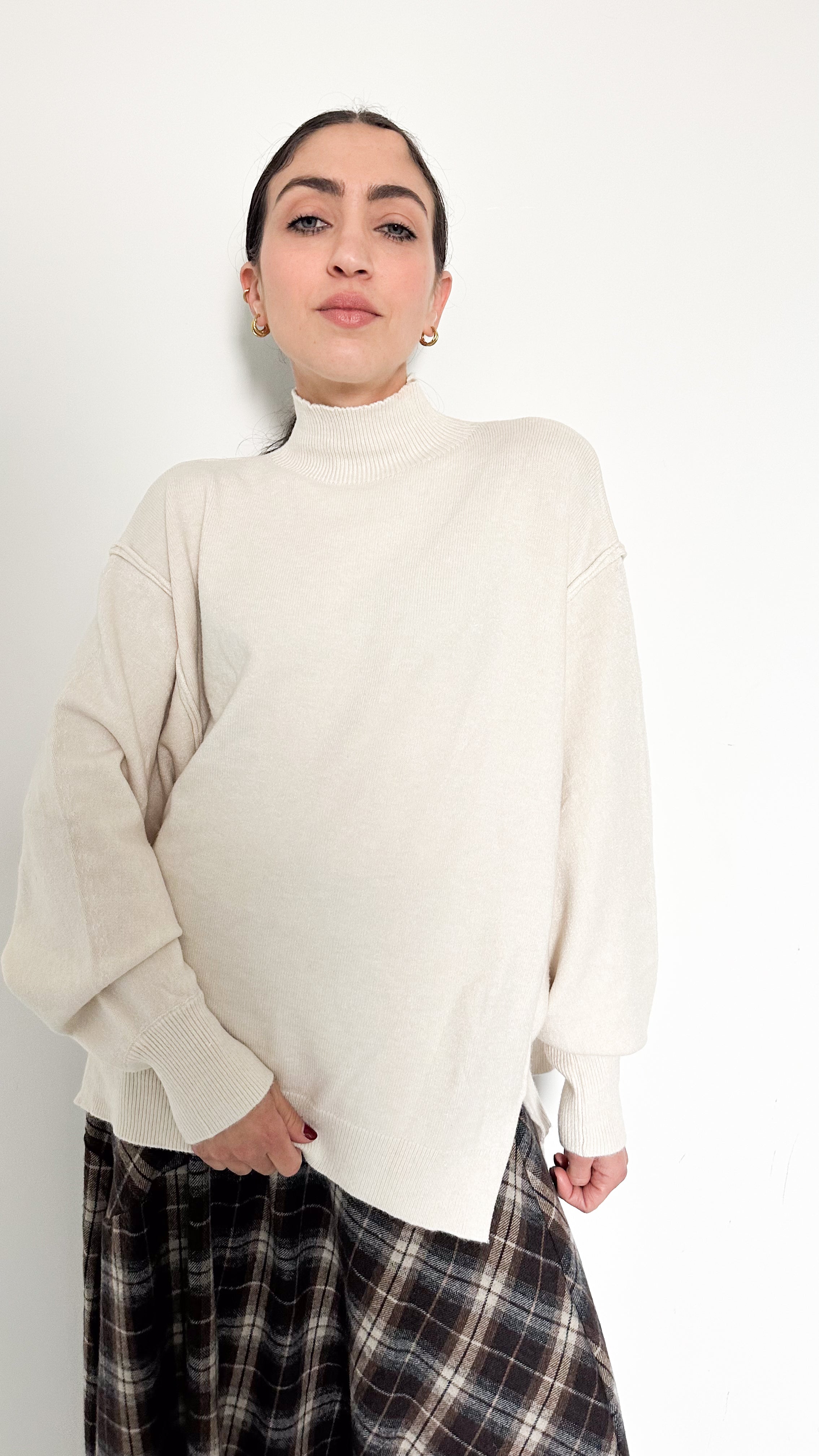 Pull Panna Manica A Sbuffo