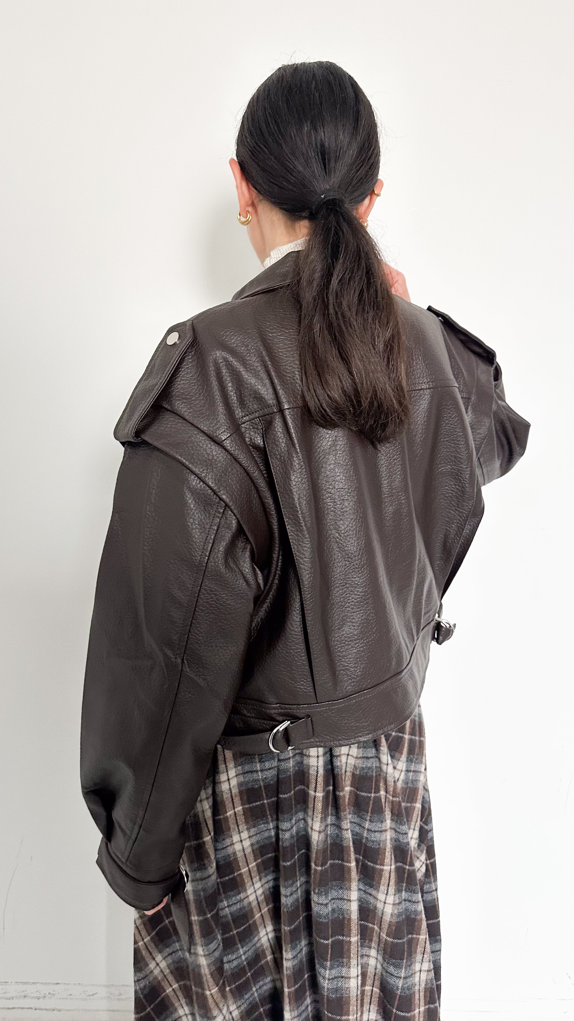 Giubbotto in Ecopelle Marrone