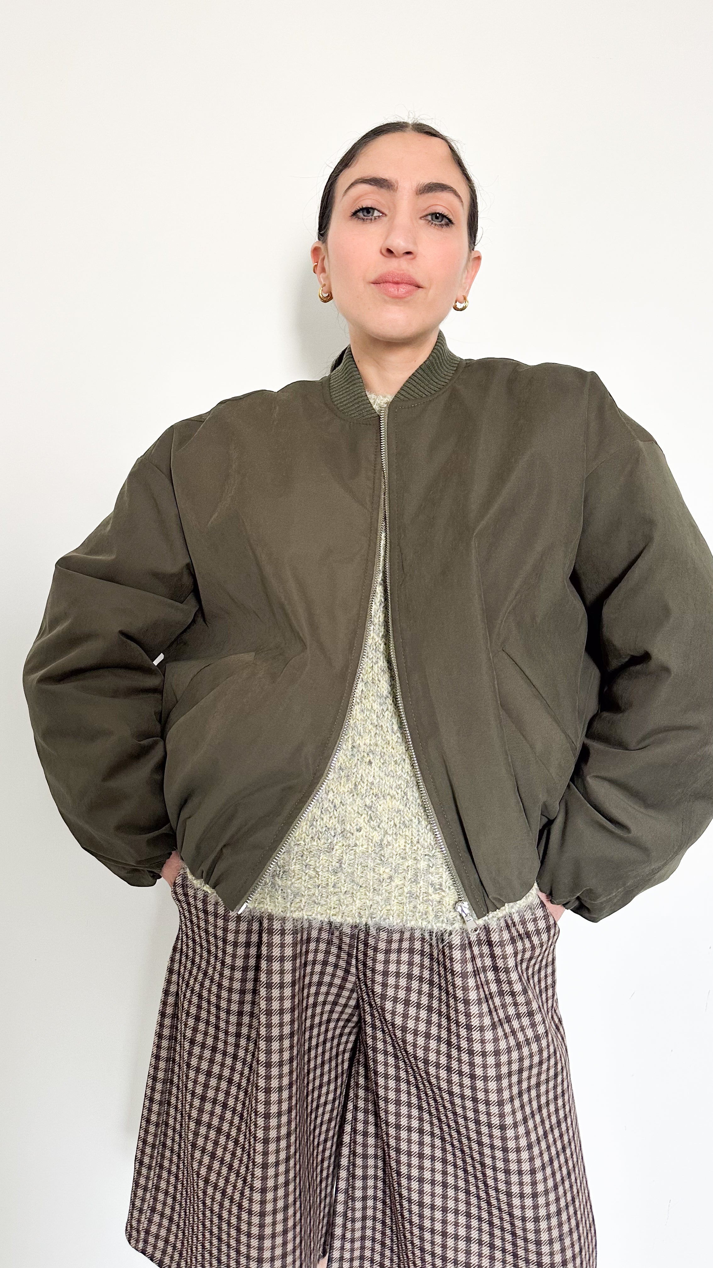 Giubbotto Bomber Verde By Lumina