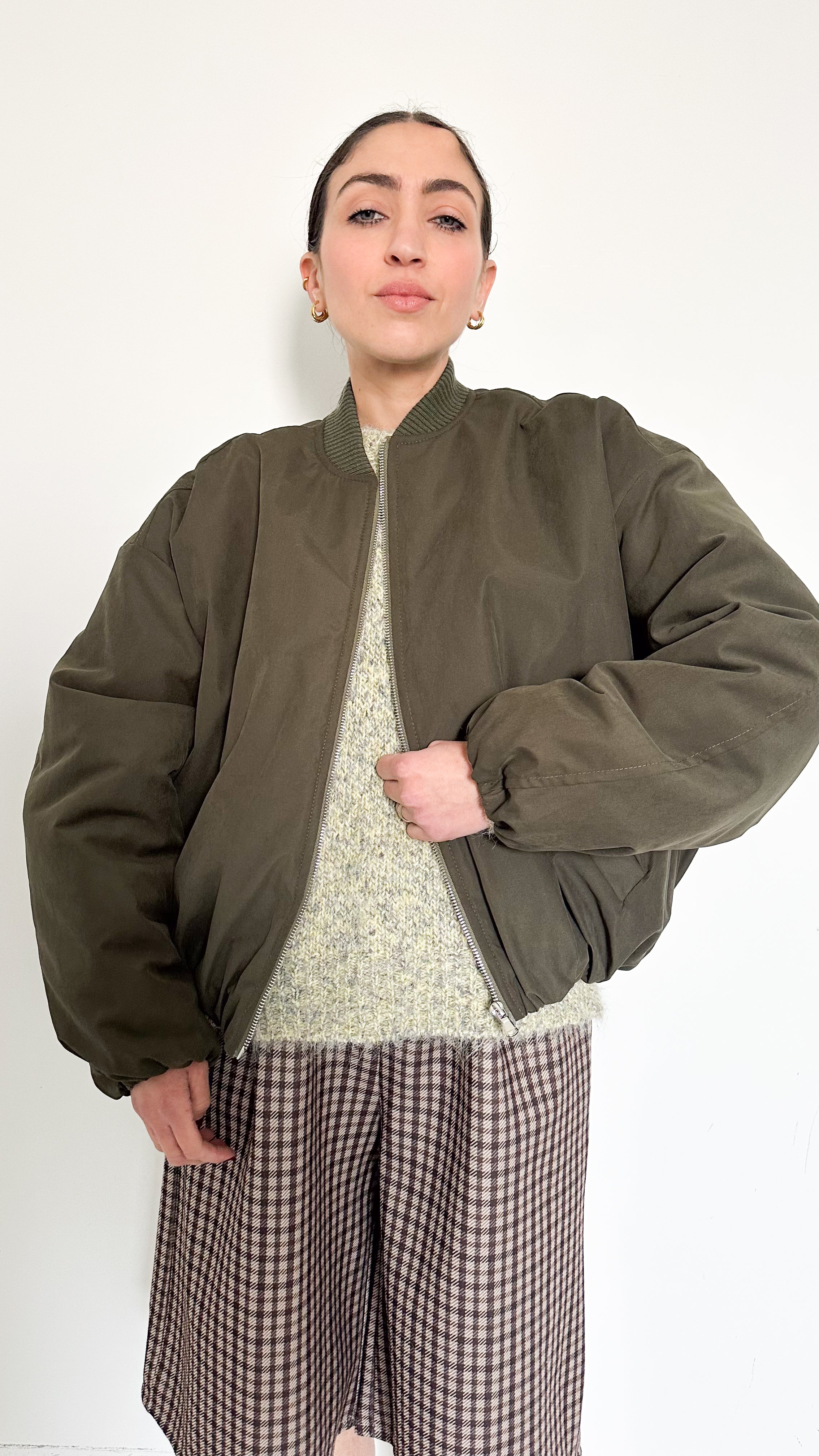 Giubbotto Bomber Verde By Lumina