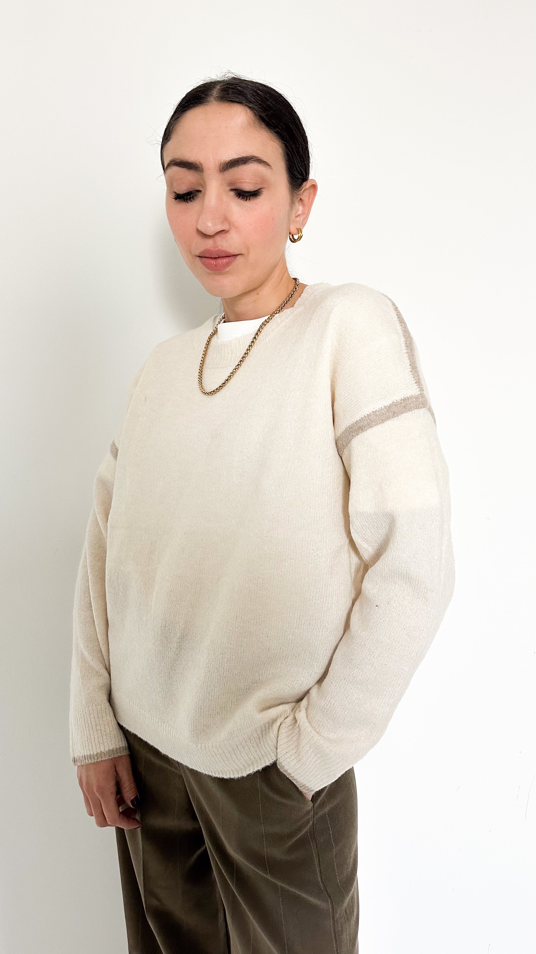 Pull Panna Con Dettaglio