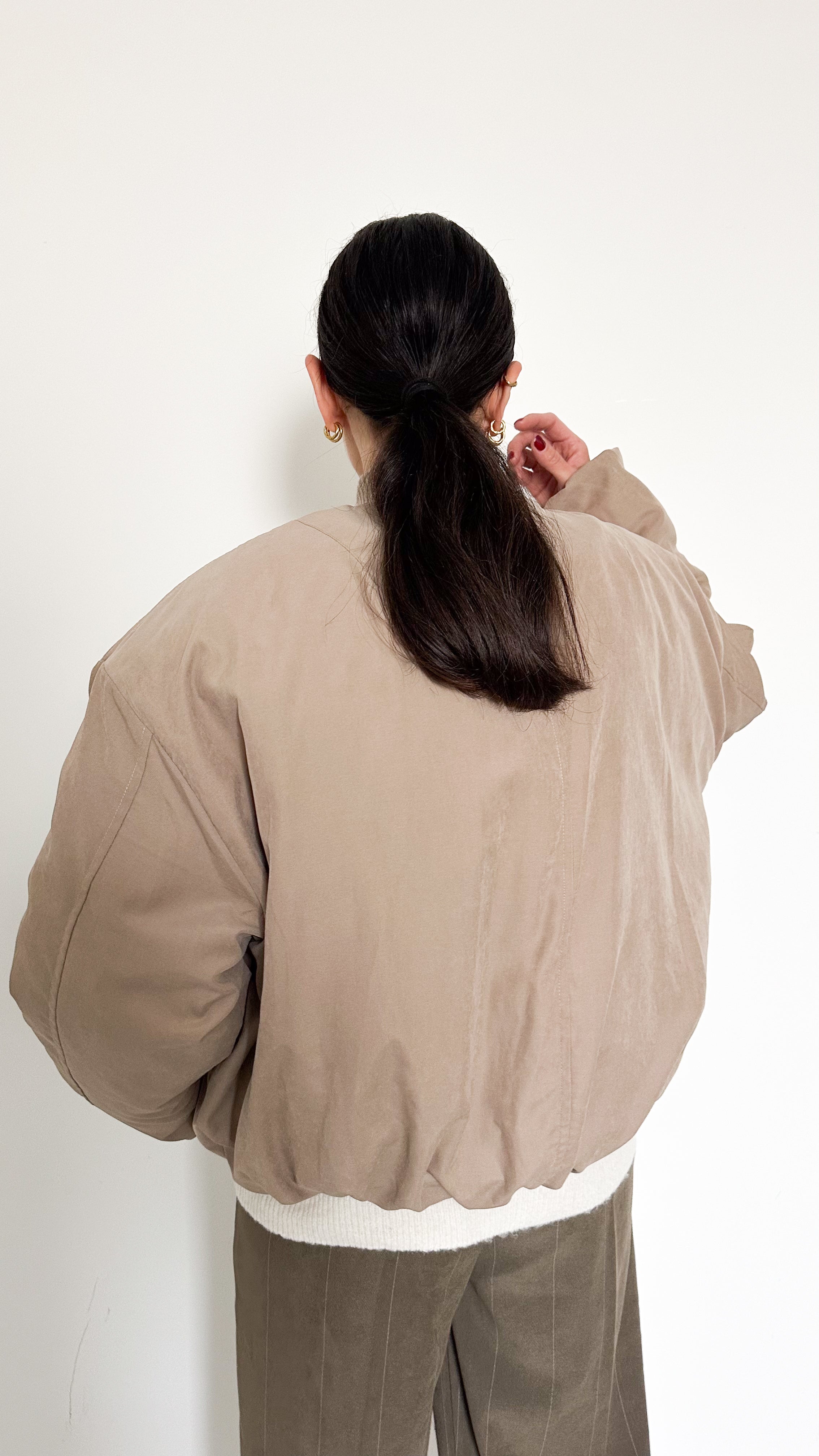 Giubbotto Bomber  Beige By Lumina