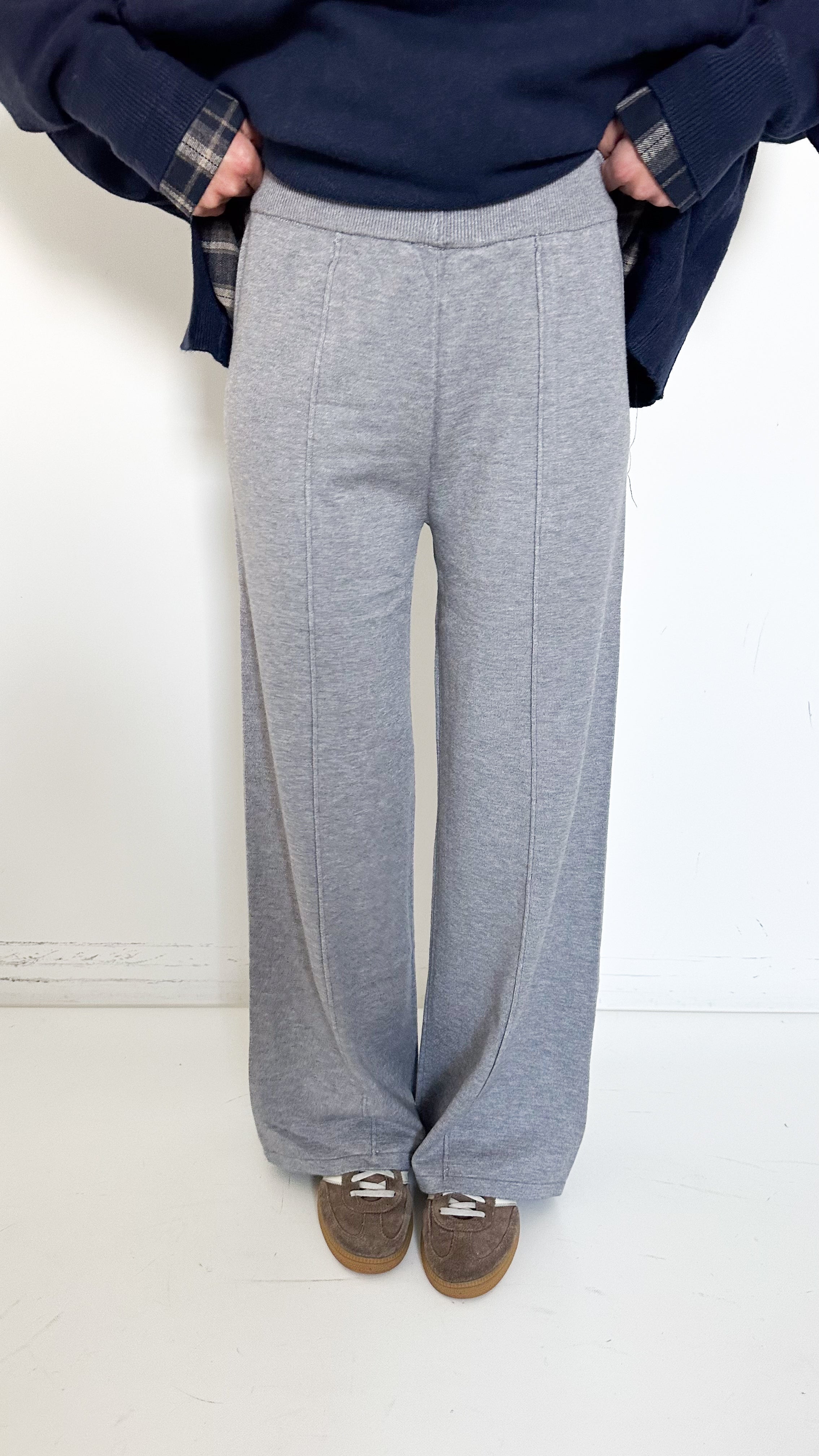 Pantaloni Culotte Grigi