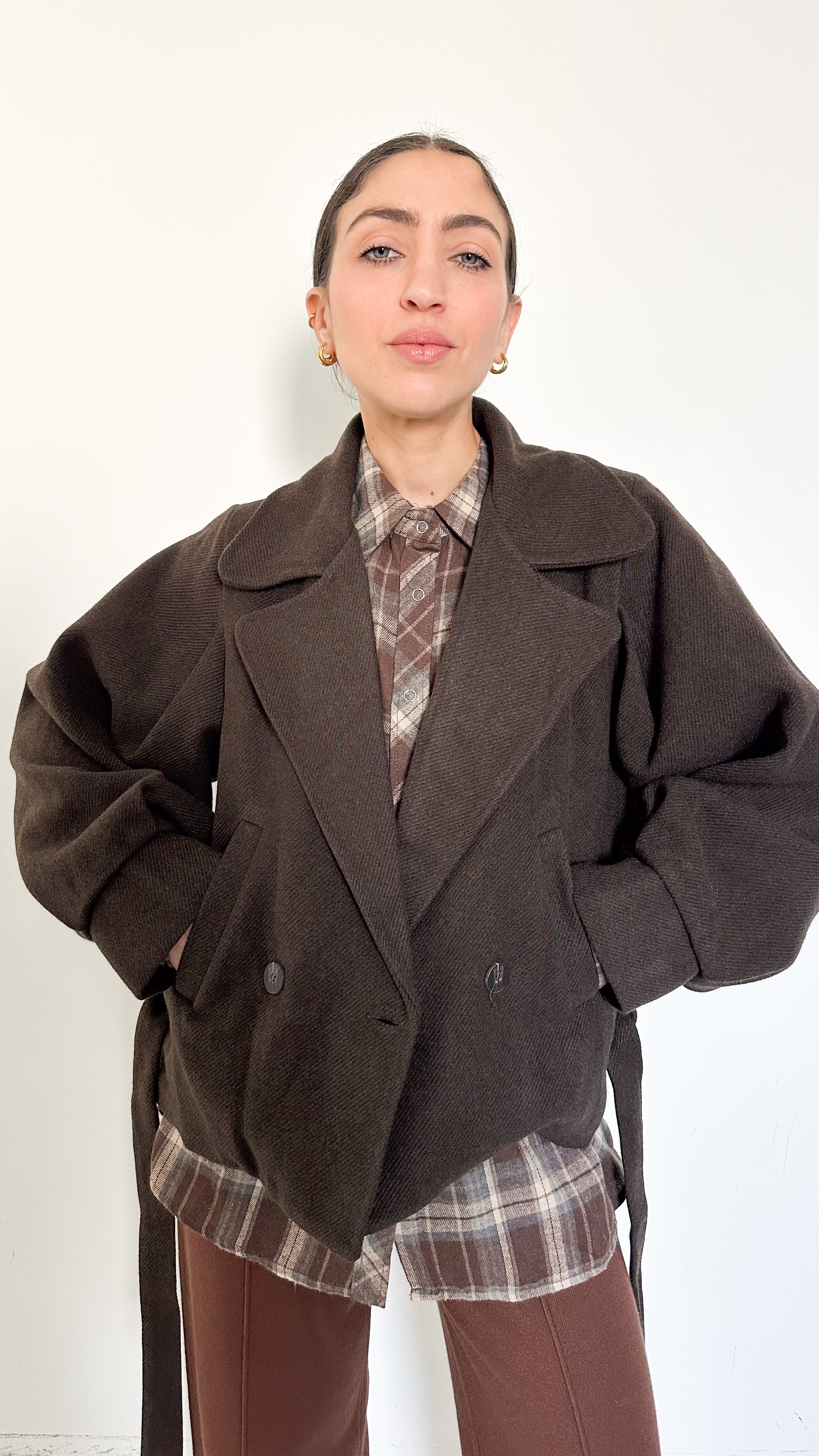 Cappotto Corto Marrone