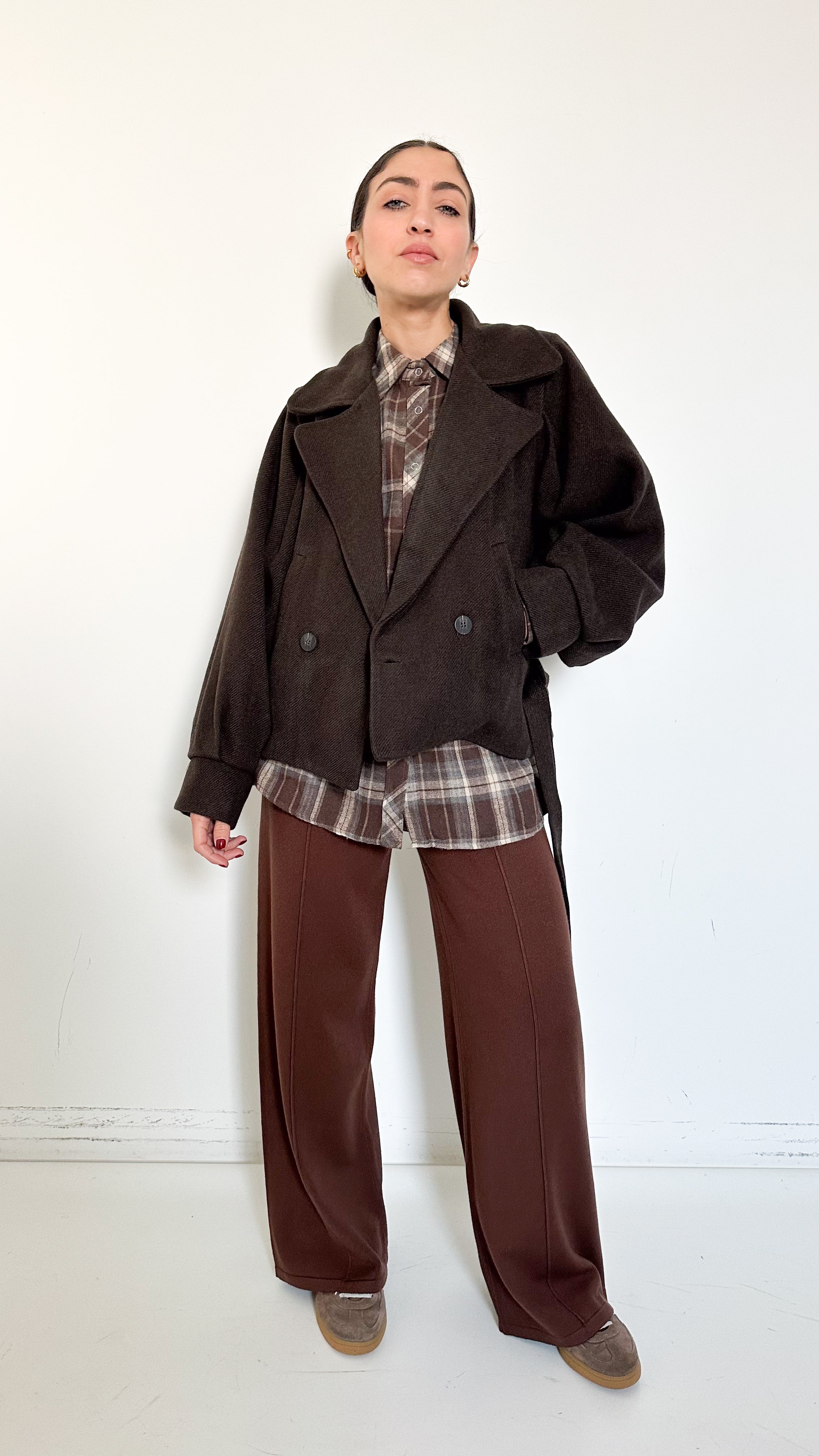 Pantaloni Culotte Marroni