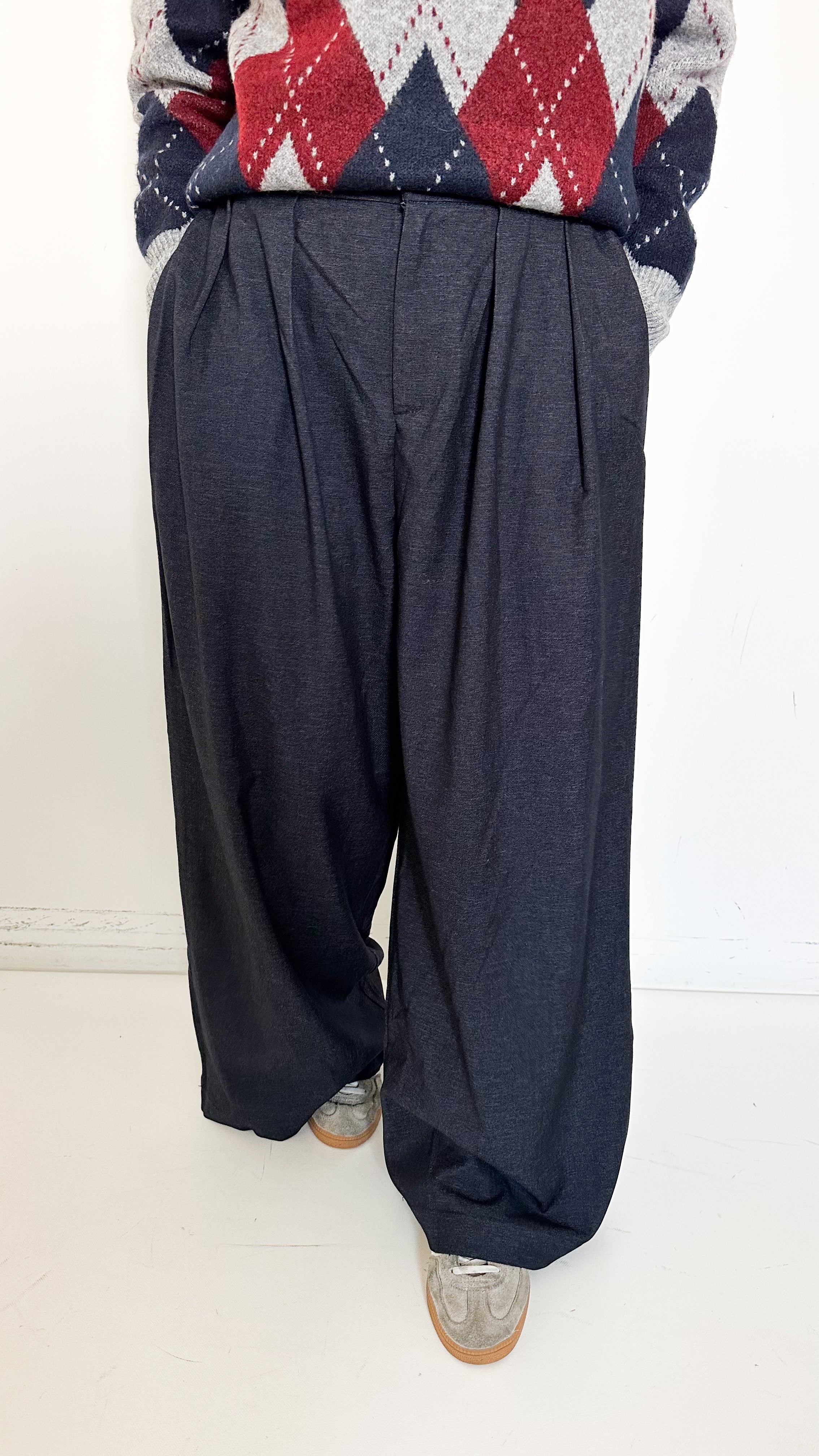 Pantaloni Palazzo Effetto Denim