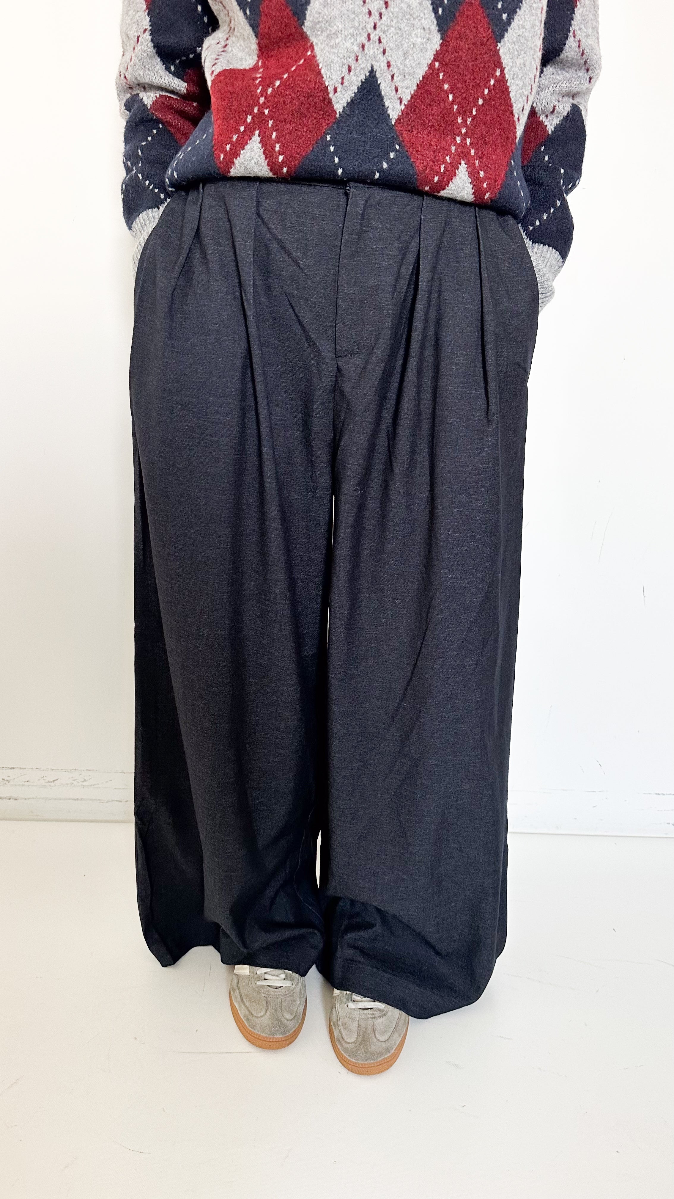 Pantaloni Palazzo Effetto Denim