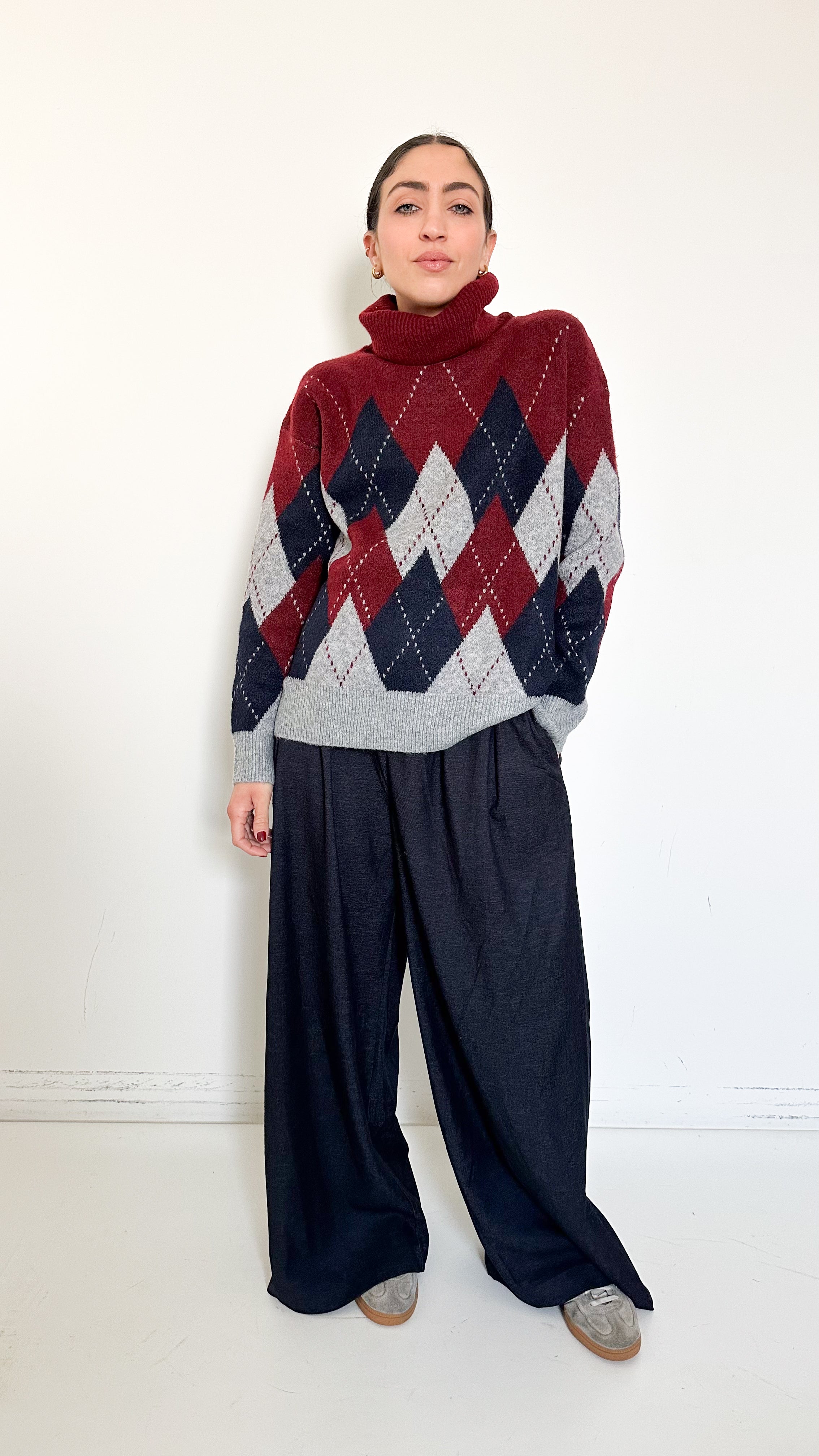 Pantaloni Palazzo Effetto Denim