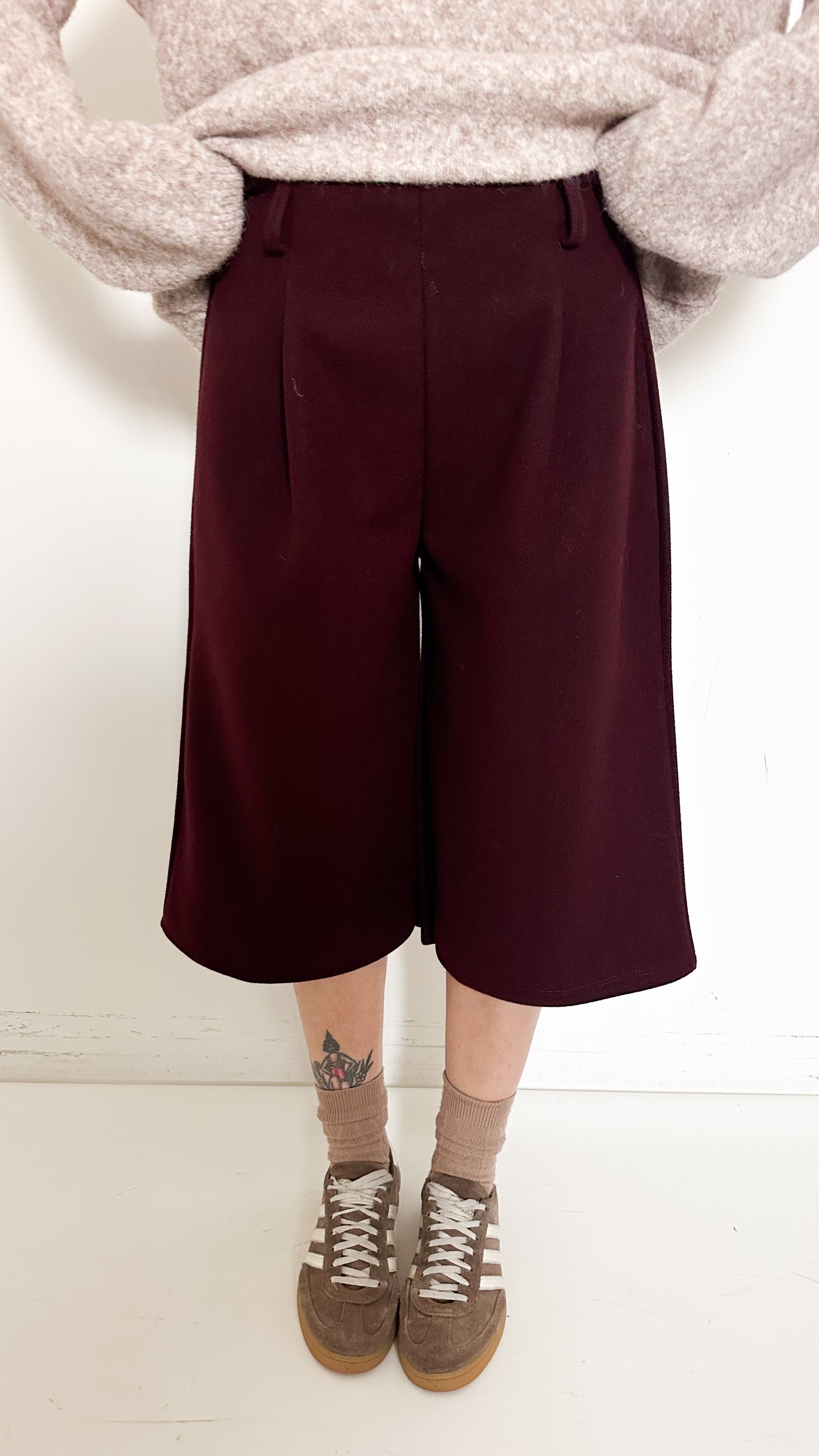 Bermuda In Panno Bordeaux